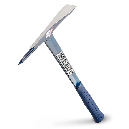 ESTWING Burpee Rock Pick - 17" Geologist Tool with Pointed Tip & Shock Reduction Grip - BP500