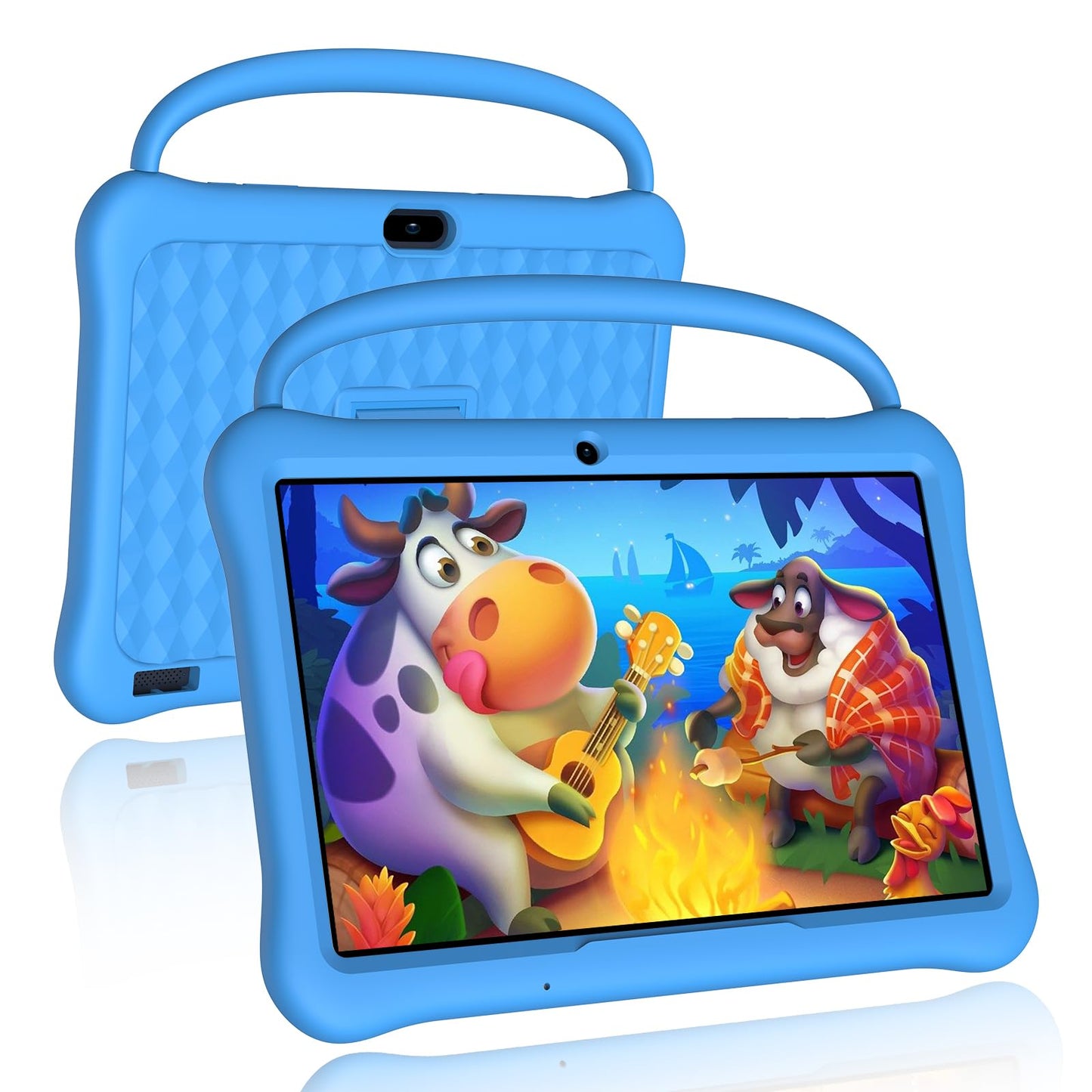 NEWISION 10 inch Kids Tablet, Android 13 Tabletas for Kids 2GB+64GB, Toddler Tablets with Case, 6000mAh, Bluetooth 5.0, WiFi,iWawa Pre Installed, Parental Control,Educational Games（Blue）