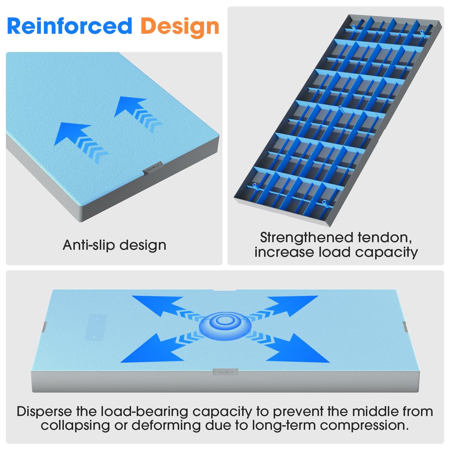 Toutgood Mini Split Pad for Condenser: Ground Base for Air Conditioner Outdoor Condenser Units, Plastic Equipment Pad for Ductless Minisplit Heat Pump Systems HAVC, Gra, 38'' x 18'' x 3''
