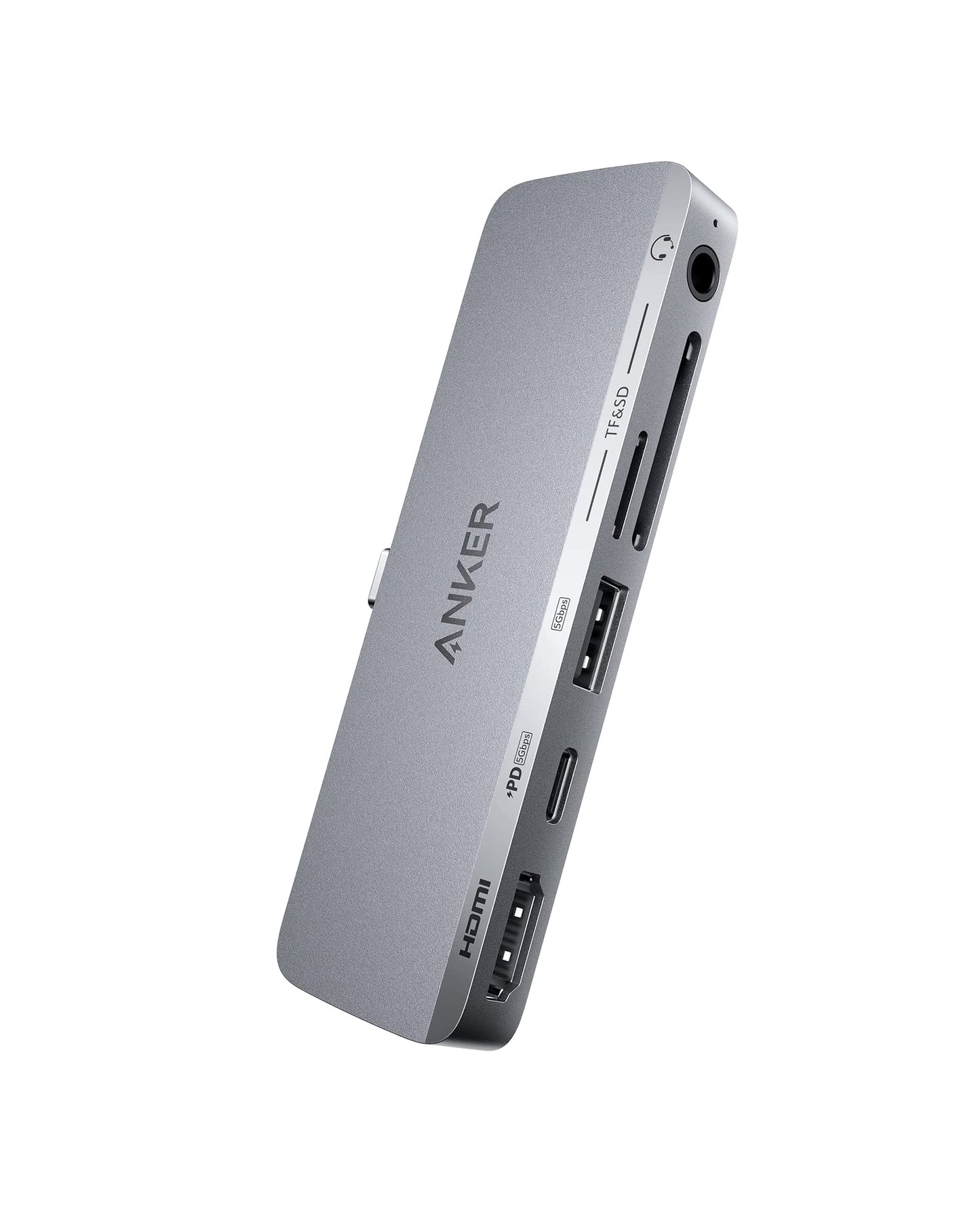 Anker USB C Hub for USB-C iPad, 541 USB-C Hub (6-in-1) with 4K HDMI Port, Multi-Function USB-C Port, SD and microSD Card Slots, for iPad Pro 5th Gen / iPad Air 5th Gen / iPad Mini 6th and Later (Gray)