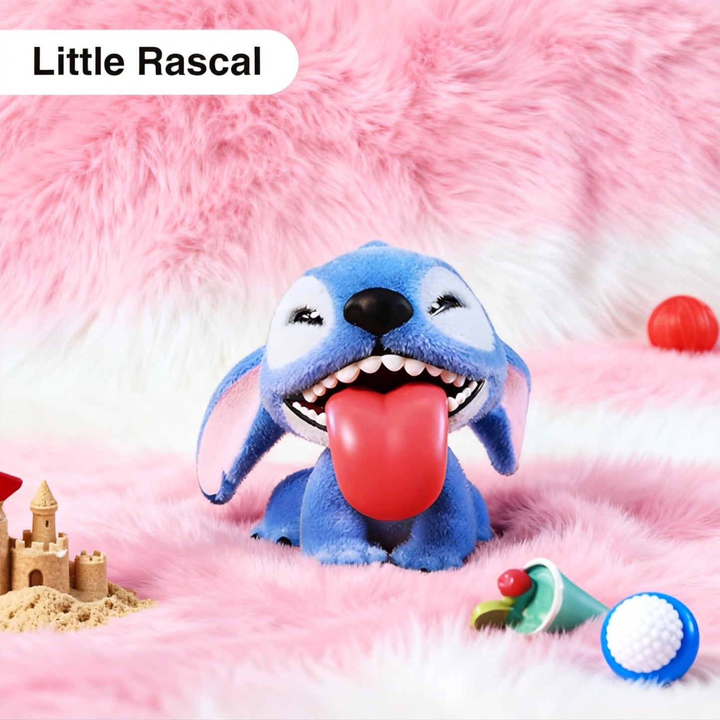 MINISO Disney Lilo & Stitch Flocked Plush Toy Surprise Box Figure Model Stitch Blind Box Toy Collectible Toy Surprise Figures for Room Decorations, Birthday Gifts (Random)