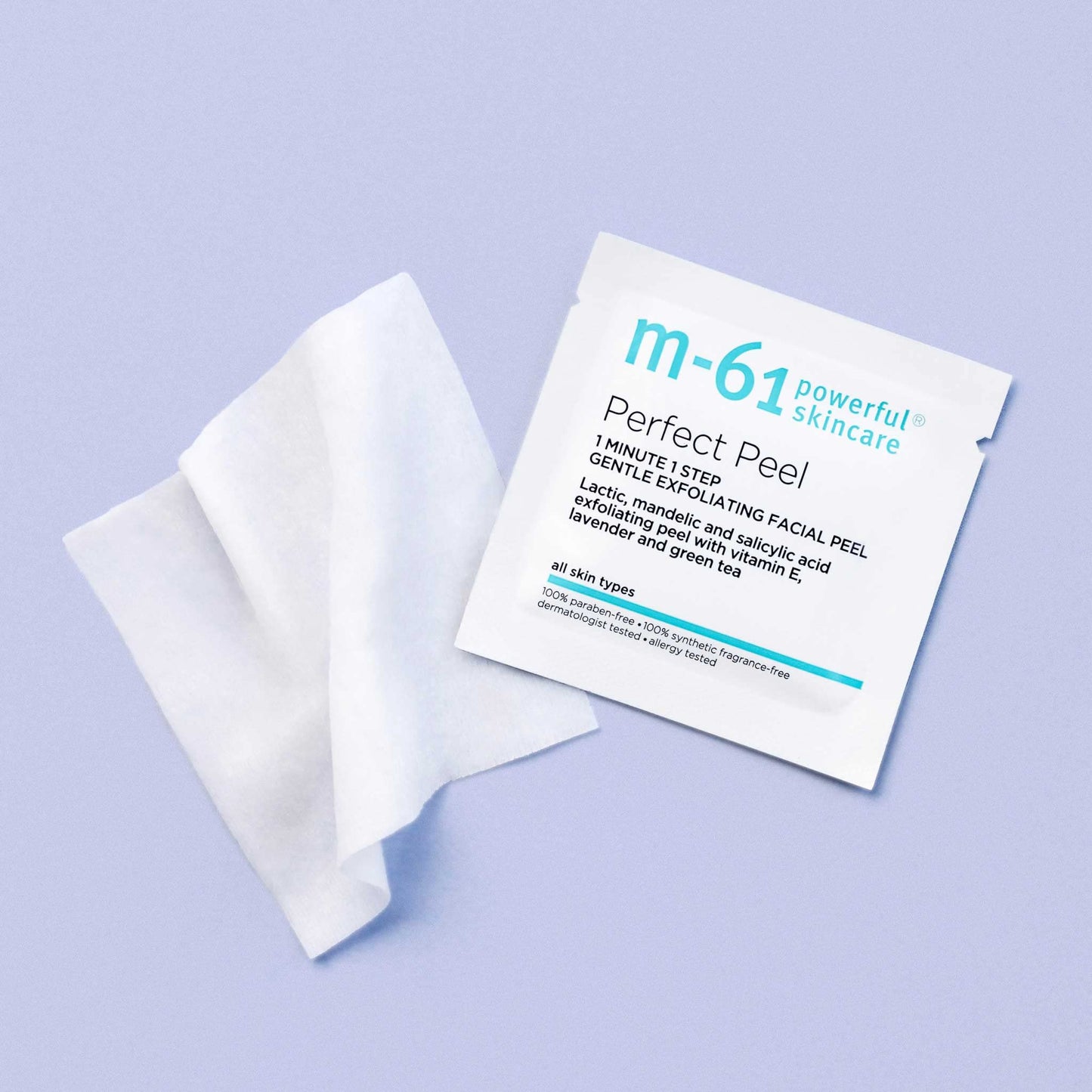 M-61 Perfect Peel - 30 Treatments - Lactic, mandelic and salicylic acid exfoliating peel with vitamin E, lavender and green tea