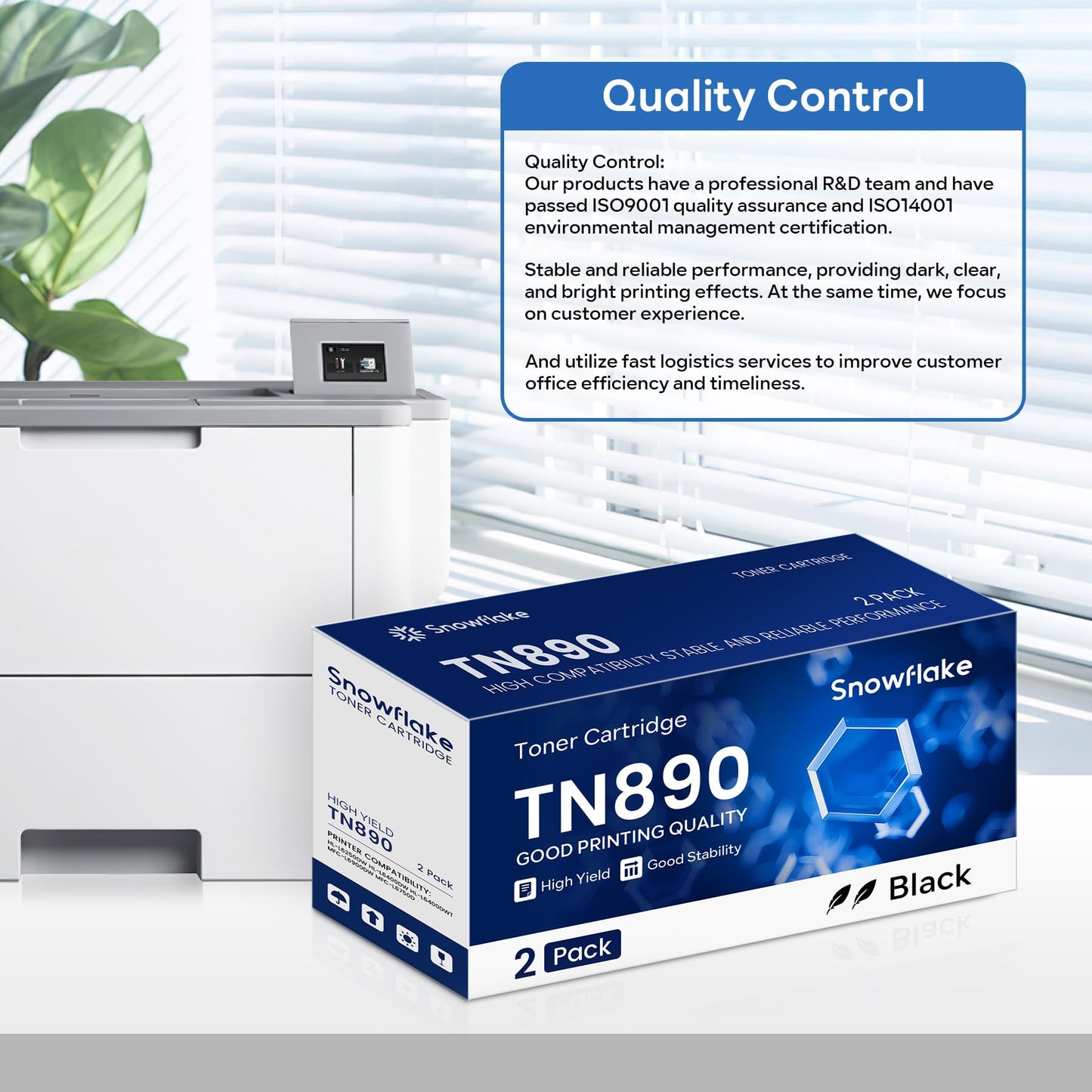 TN890 TN-890 2 Pack Compatible TN-890 Ultra High Yield Toner Cartridge Replacement for Brother HL-L6250DW HL-L6400DW HL-L6400DWT MFC-L6900DW MFC-L6750DW Printer.