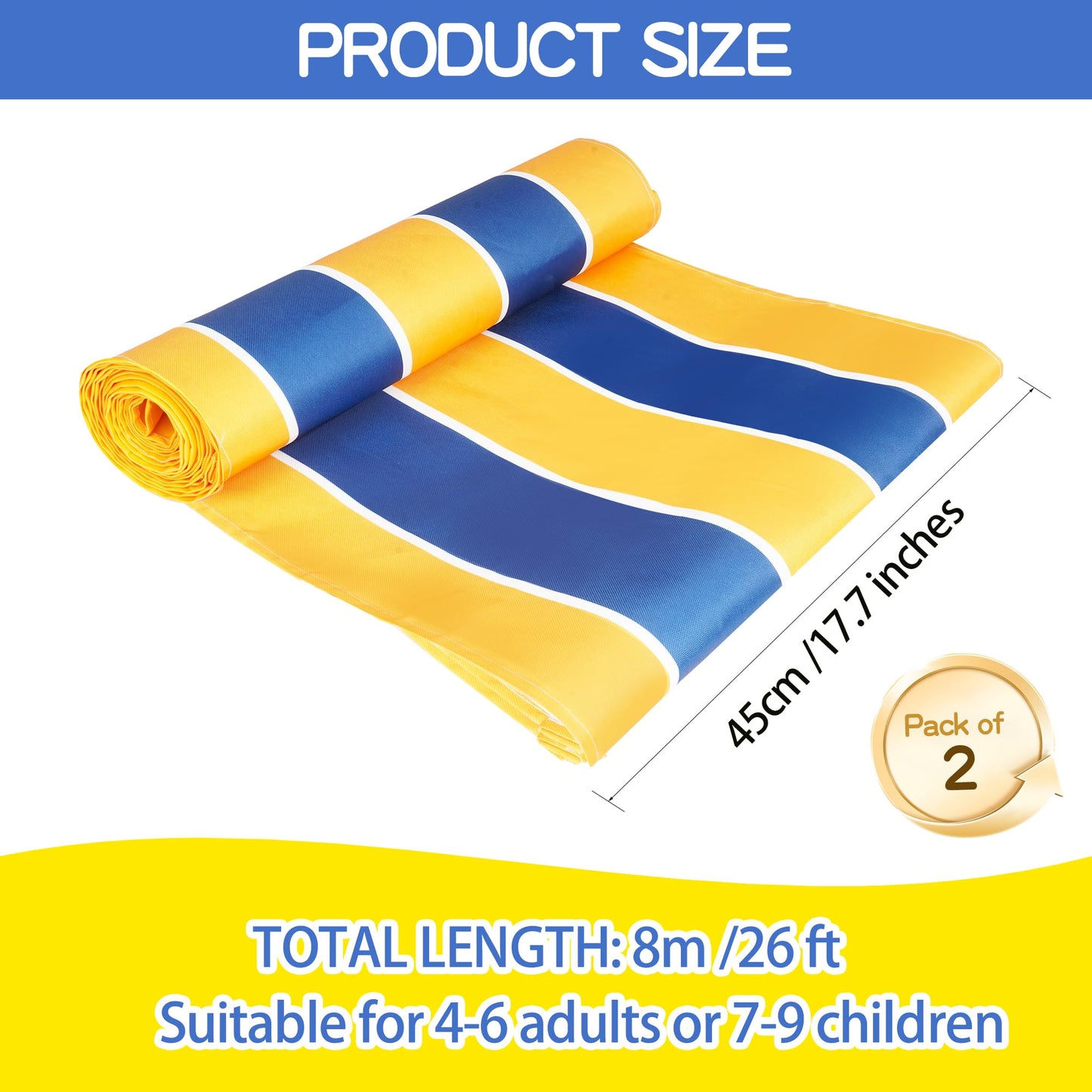 Yanacc Team Building Games Teamwork Games for Working Adults, Group Activities Mat for School Students Teens, Field Day Games (26ft, Pack of 2)