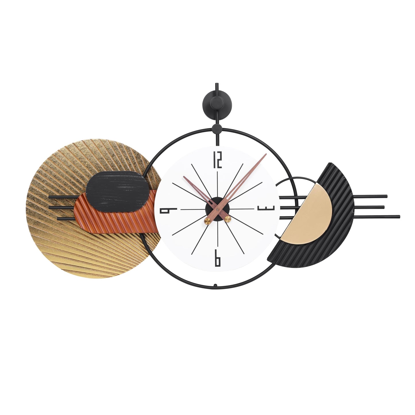 AXAORIRA 34x19 Inch Modern Large Wall Clock, Battery Operated Silent Non-Ticking Decorative Clocks for Home, Living Room, Kitchen, Bedroom, Office - Ideal Gift for Home Decor Lovers
