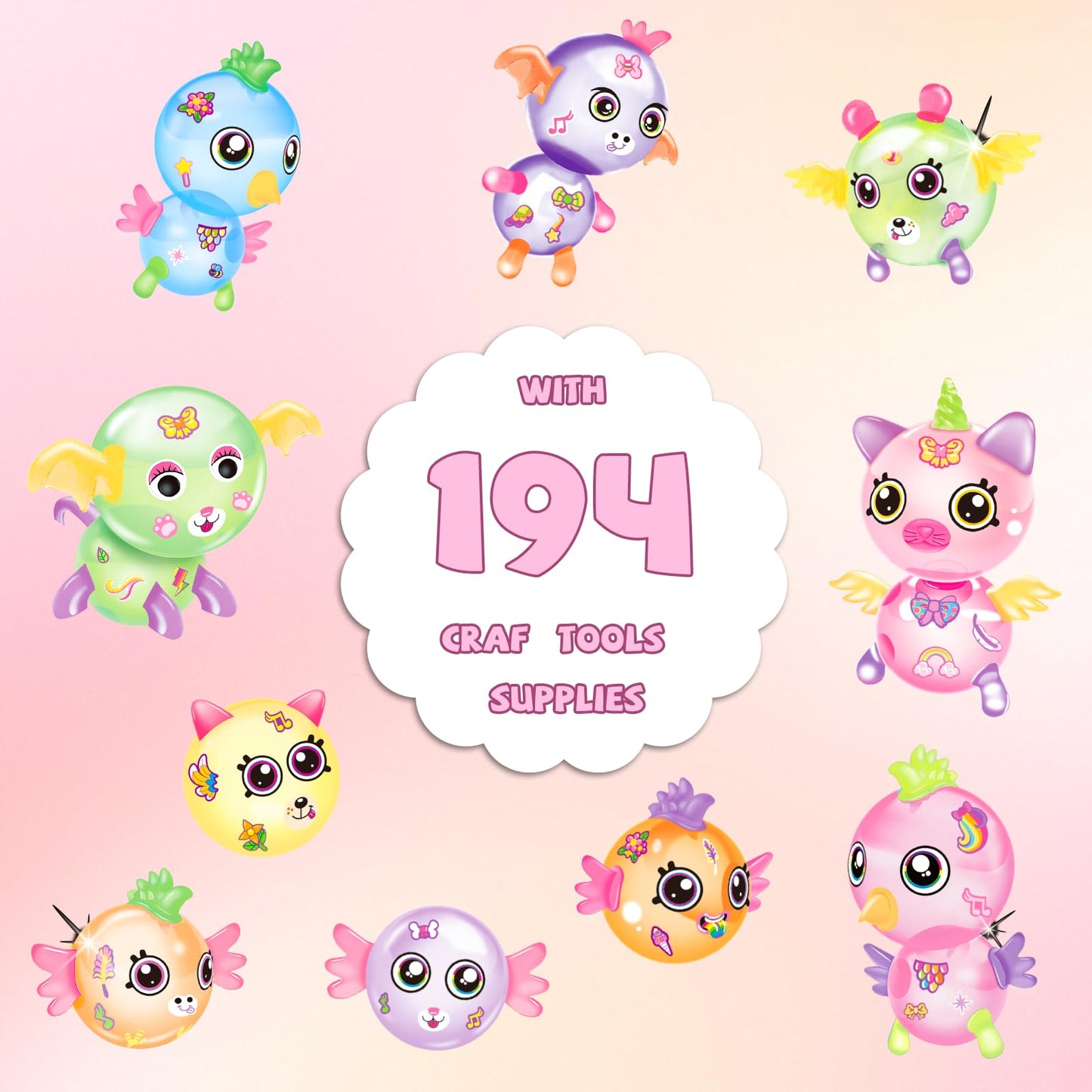 Kenvc - Animal Balloon Kit, DIY Craft Kits for Kids, Make Your Own Magic Globe, Arts and Crafts for 3 4 5 6 7 8 9 10 11 12 Years Old Boys Girls Creative Activities