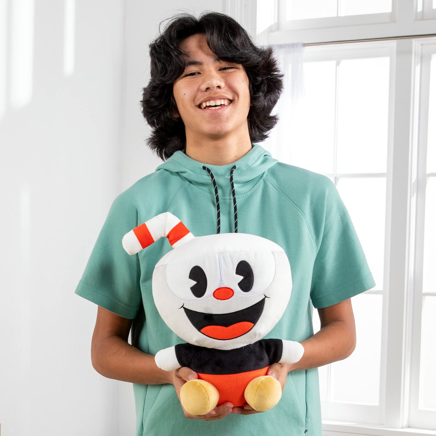 Club Mocchi Mocchi Cuphead Mega 38 cm Plush Toy, Cuddly Toy for Boys and Girls from 3 Years