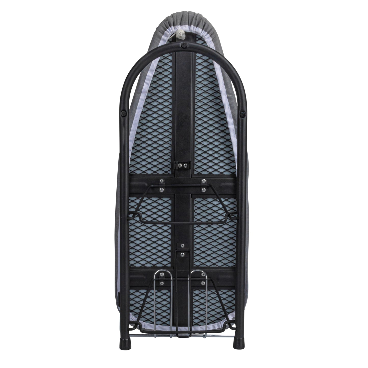 Household Essentials Tabletop Ironing Board, Durable Board with Iron Rest, Includes Door Hang, Perfect for Dorms and Small Spaces, Black with Grey Cover