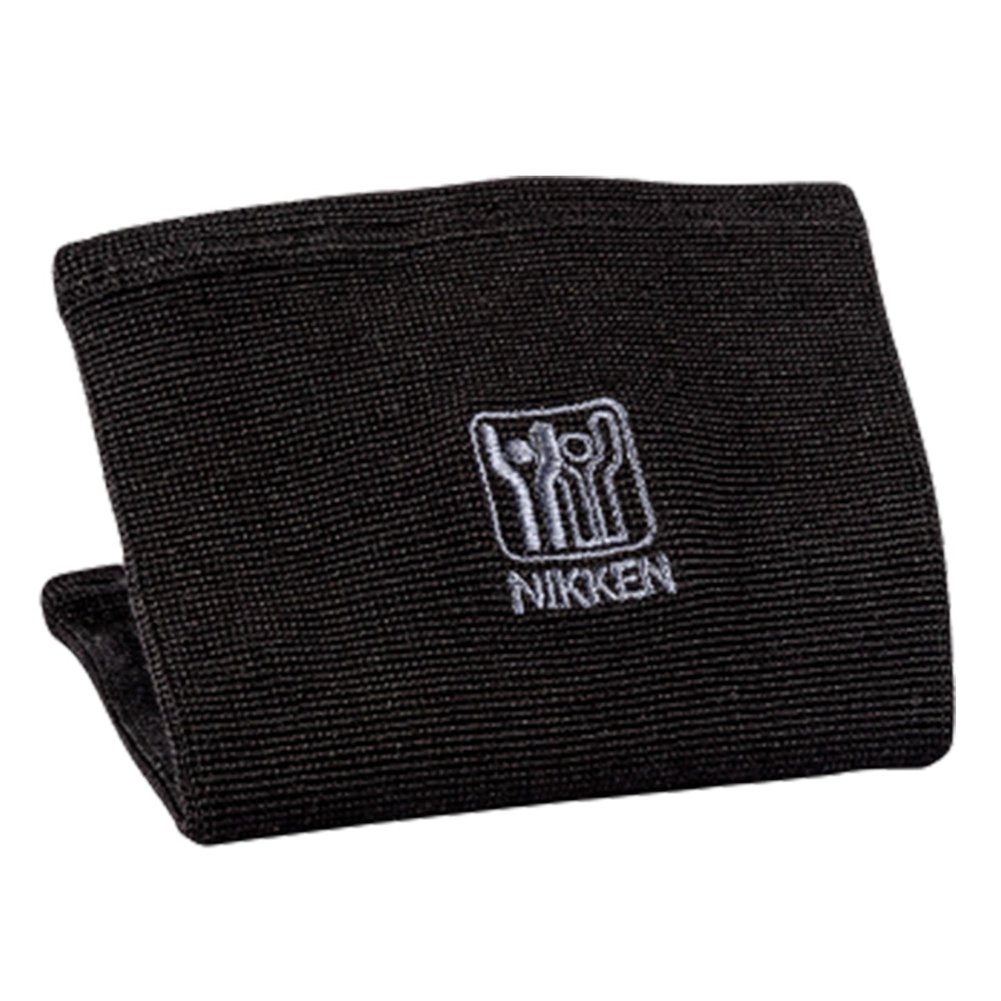 Nikken KenkoTherm - Knee Wrap Large 1834 - Black Stretch Support with Ceramic Reflective Fibers for Running, Weightlifting, Basketball - Men and Women