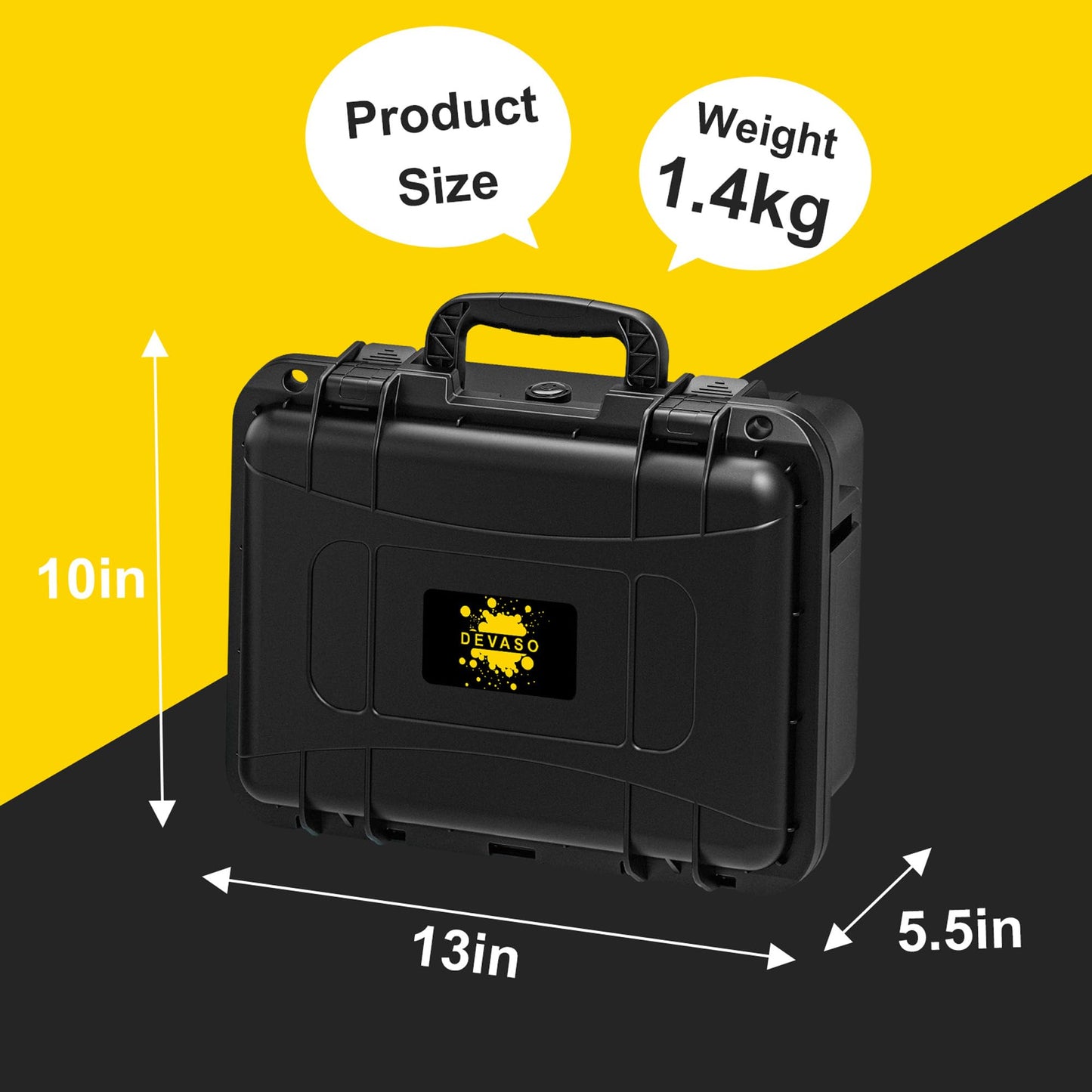 DEVASO Carrying Case for Nintendo Switch/Switch OLED, Professional Deluxe Waterproof Travel Case Soft Lining Hard Case for Nintendo Switch OLED Model (2021) Console Pro Controller & Accessories
