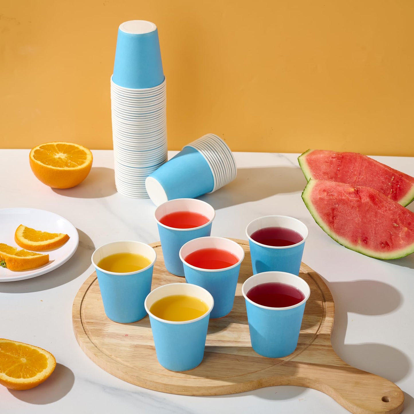 Turbo Bee 1200 Pack 5oz Disposable Paper Cups Bulk - Cold Beverage Water Cups for Parties, Offices, Events, Snacks and Mouthwash Use