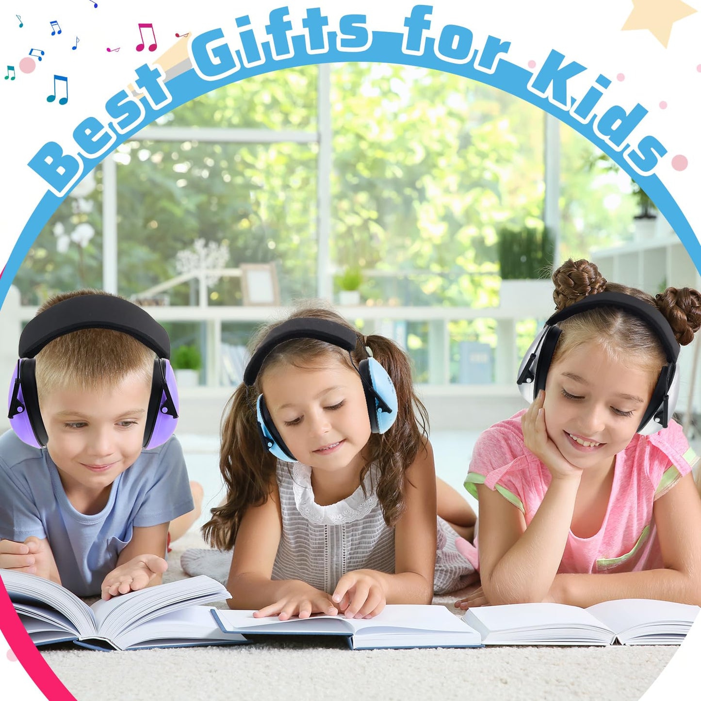 Amylove 8 Pcs Kids Ear Protection Noise Cancelling Headphones Noise Reduction Ear Muffs 27dB Hearing Protection (8 Colors)