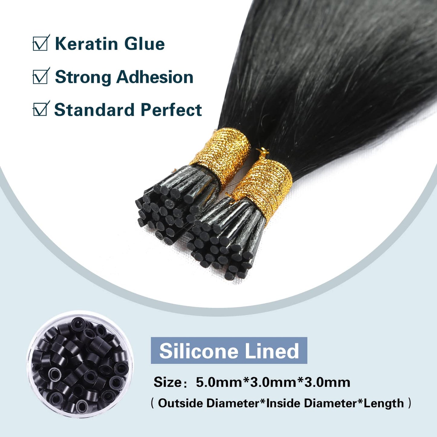 Sunya I Tip Hair Extensions Human Hair Black 24 Inch Itip Hair Extensions Human Hair Jet Black I Tip Hair Extensions Remy Itip Human Hair Extensions 50g/50Strands