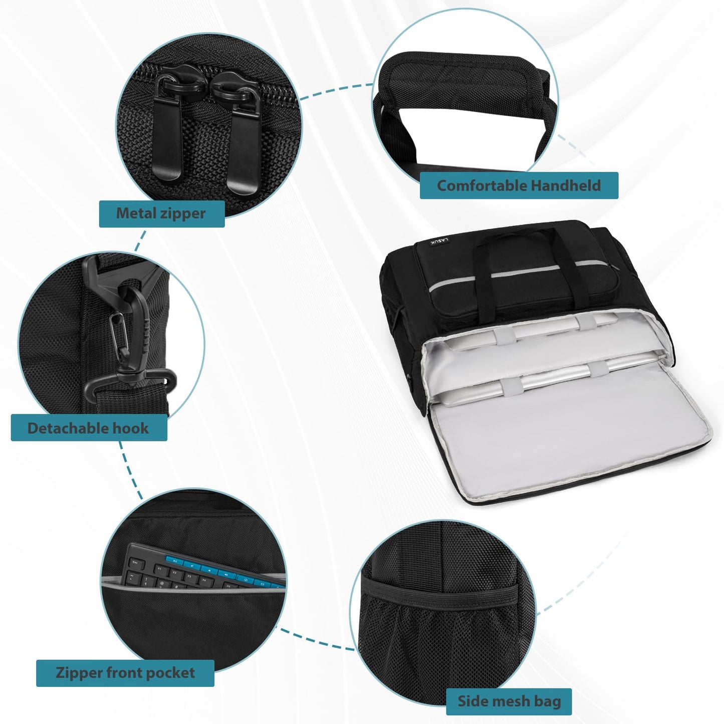 LASUK LCD Screens/TVs(up to 2) Transport Tote Bag for 19" - 24" Displays Padded Monitor Carrying Case (NOT FOR IMAC) Travel Bag With Shoulder Strap,Large Accessories Pocket