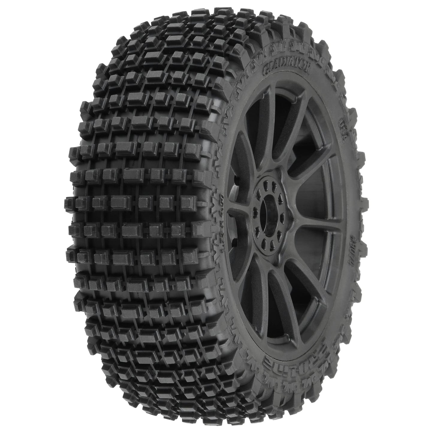 Pro-line Racing 1/8 Gladiator M2 Fr/Rr BgyTire MTD Blk Mach 10 2 PRO907421 RC Tire
