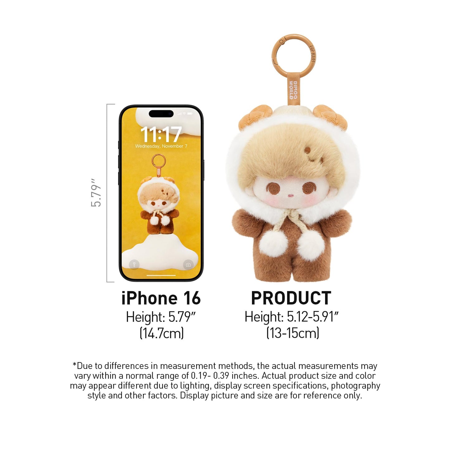 POP MART POP Bean Fluffy & Cozy Series-Plush Pendant Blind Box, Blind Box Action Figures, Random Design Collectible Toys for Home Decor, Birthday Gifts for Girls Boys Women Men, Single Box