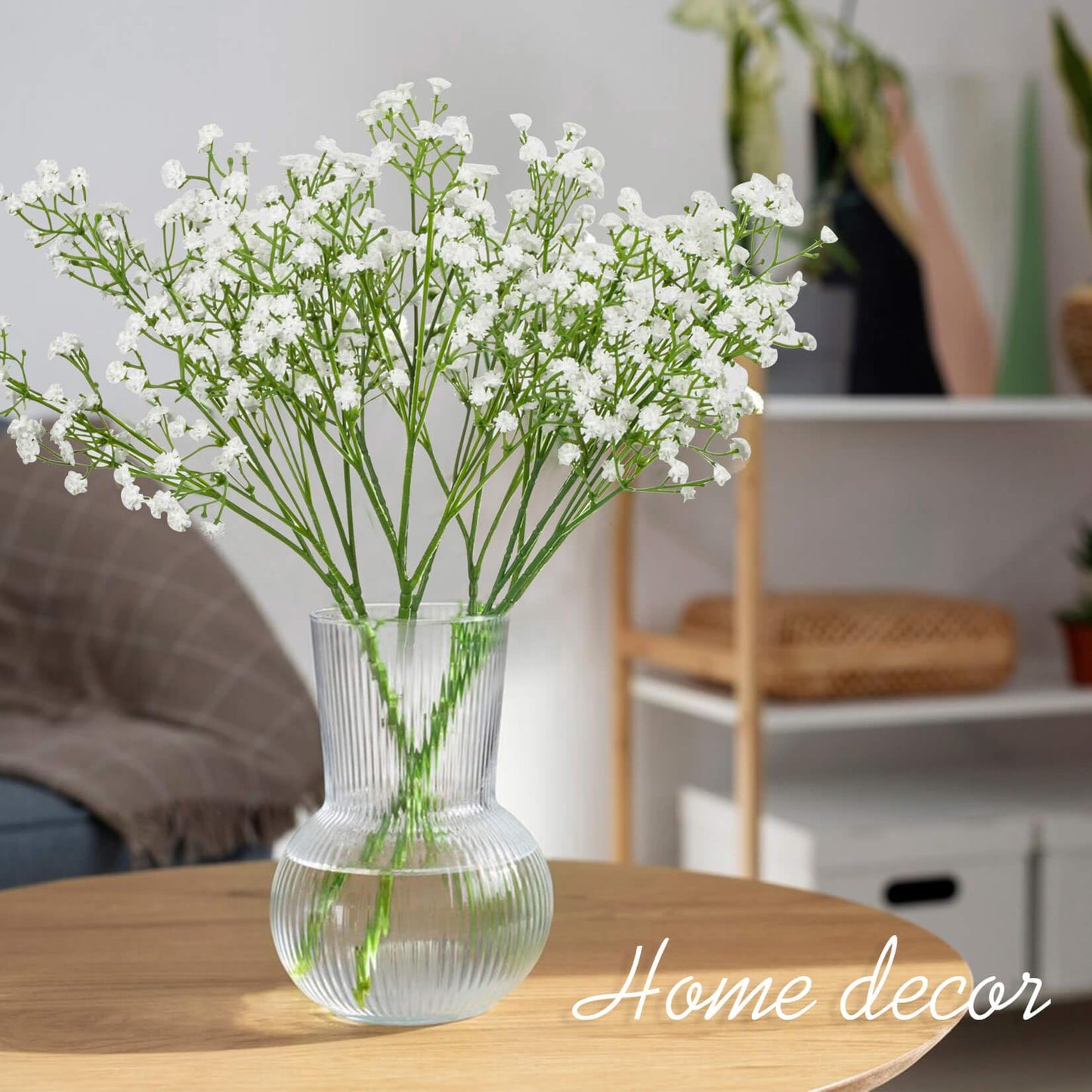 MAQIAHN 30 Baby Breath Artificial Flowers - Babies Breath Flowers Artificial Bulk Faux Flowers Bouquet White Flores Greenery Real Touch Fake Flower Arrangements Wedding Centerpieces Tables Decorations