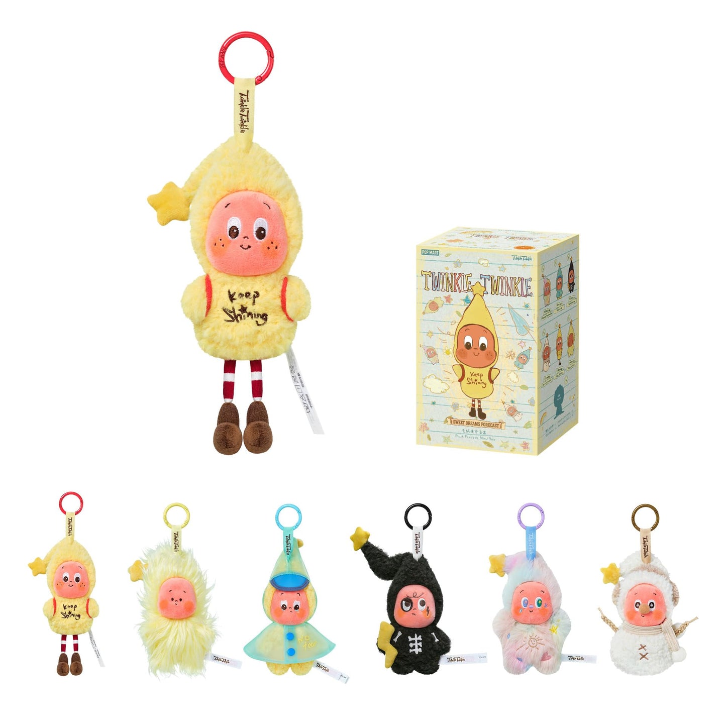 POP MART Twinkle Twinkle Sweet Dreams Forecast Series-Plush Pendant Blind Box, Collectible Toys Home Decorations, Holiday Birthday Gifts for Girls and Boys, Single Box