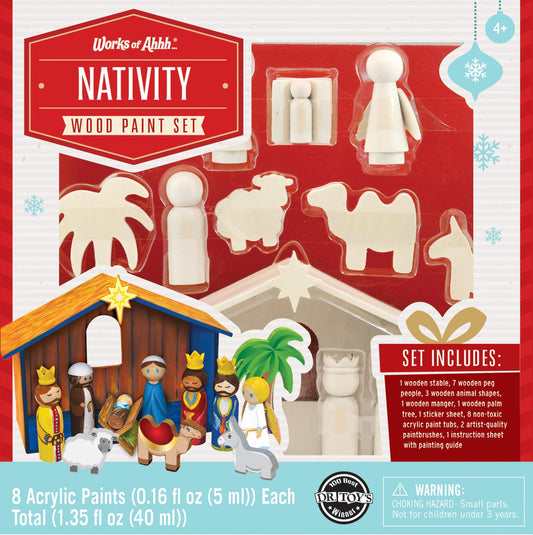 Baby Fanatics 22004: Holiday Wood Paint Kit - Nativity