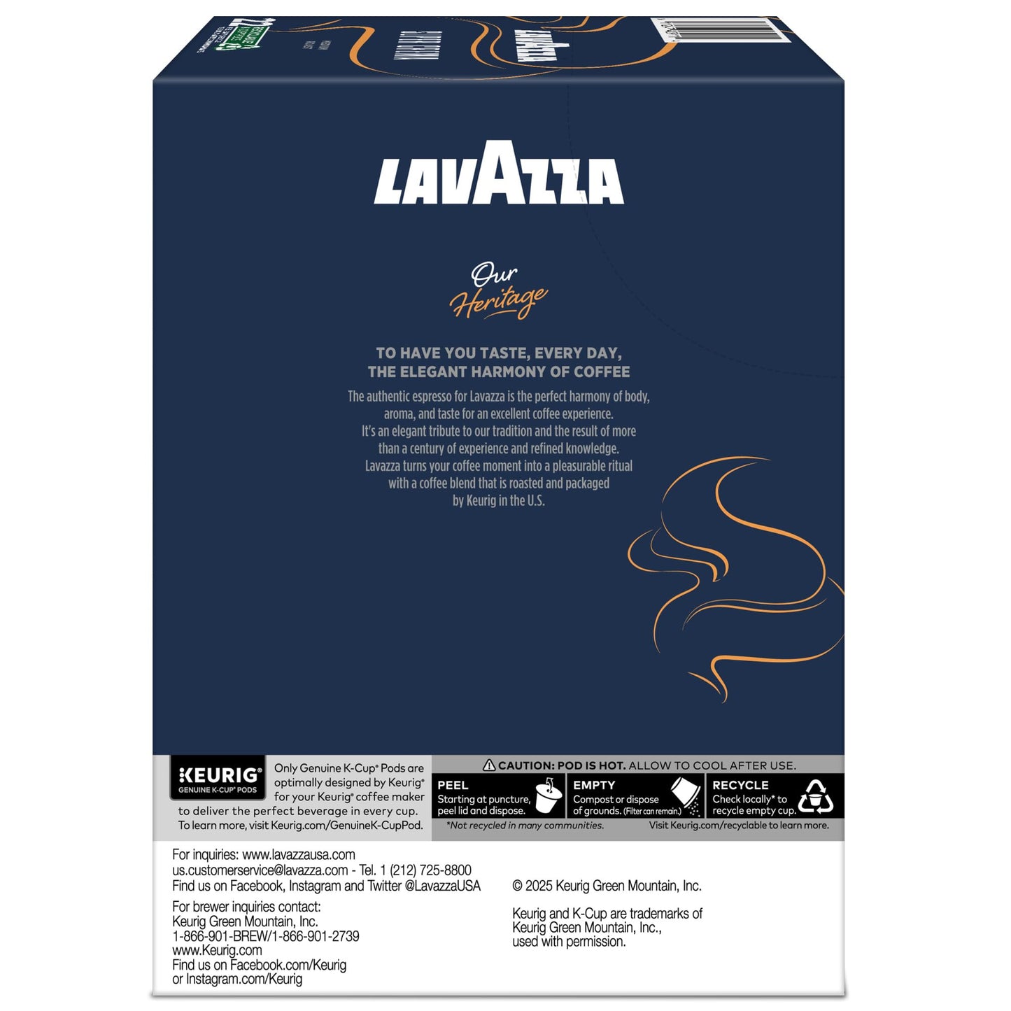 Lavazza Super Crema, Single Serve Keurig K-Cup Pods, Medium Espresso Roast Coffee, 88 Count (4 Packs of 22)