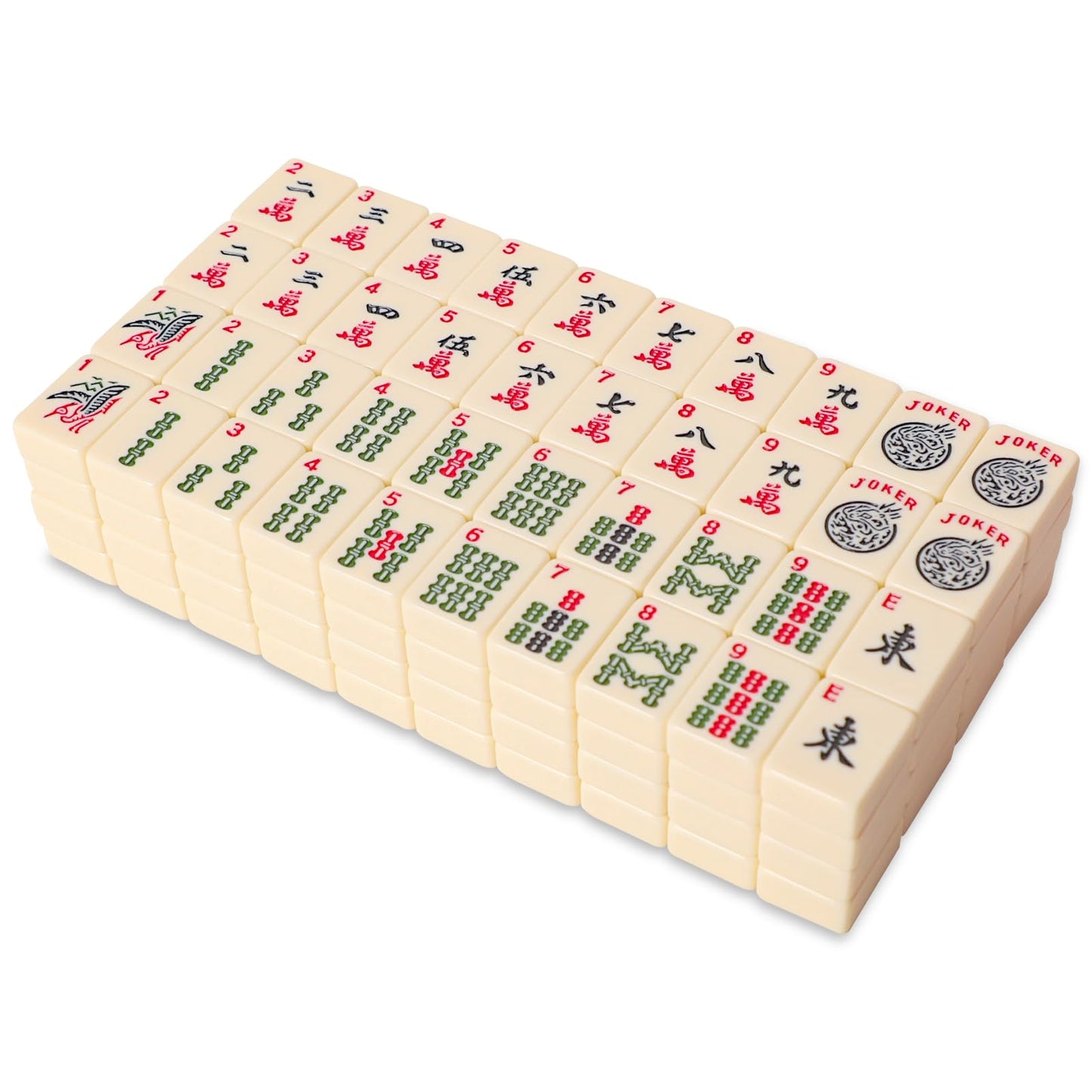 GUSTARIA Set of American Mahjong Tiles, 166 American Mah Jongg Tiles with Ivory Color(1.2”,Tiles Only Set)