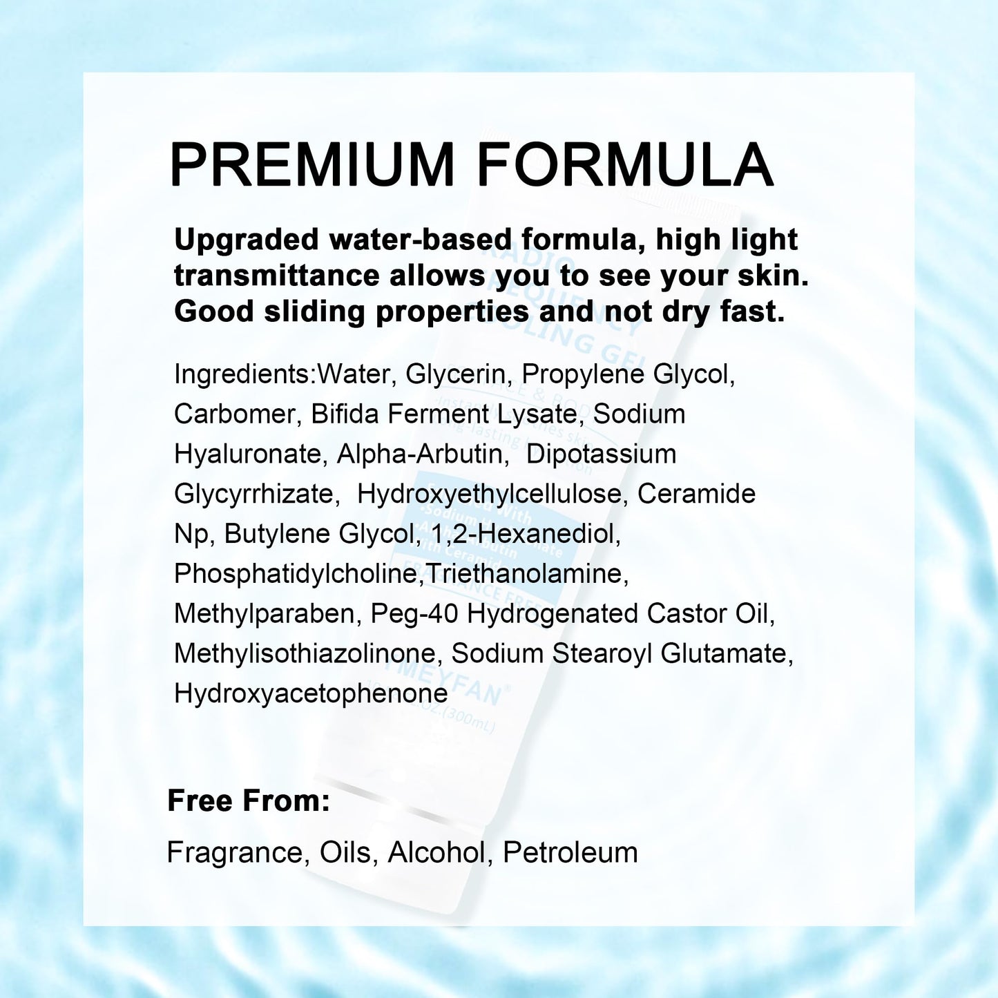 9PCS Microcurrent Conductive Gel, for Radio Frequency Facial Device, Cooling Gel for Body Laser Hair Removal, Hydrating Gel Primer with Hyaluronic Acid, Wholesale Bulk Best for Beauty Salon and Family