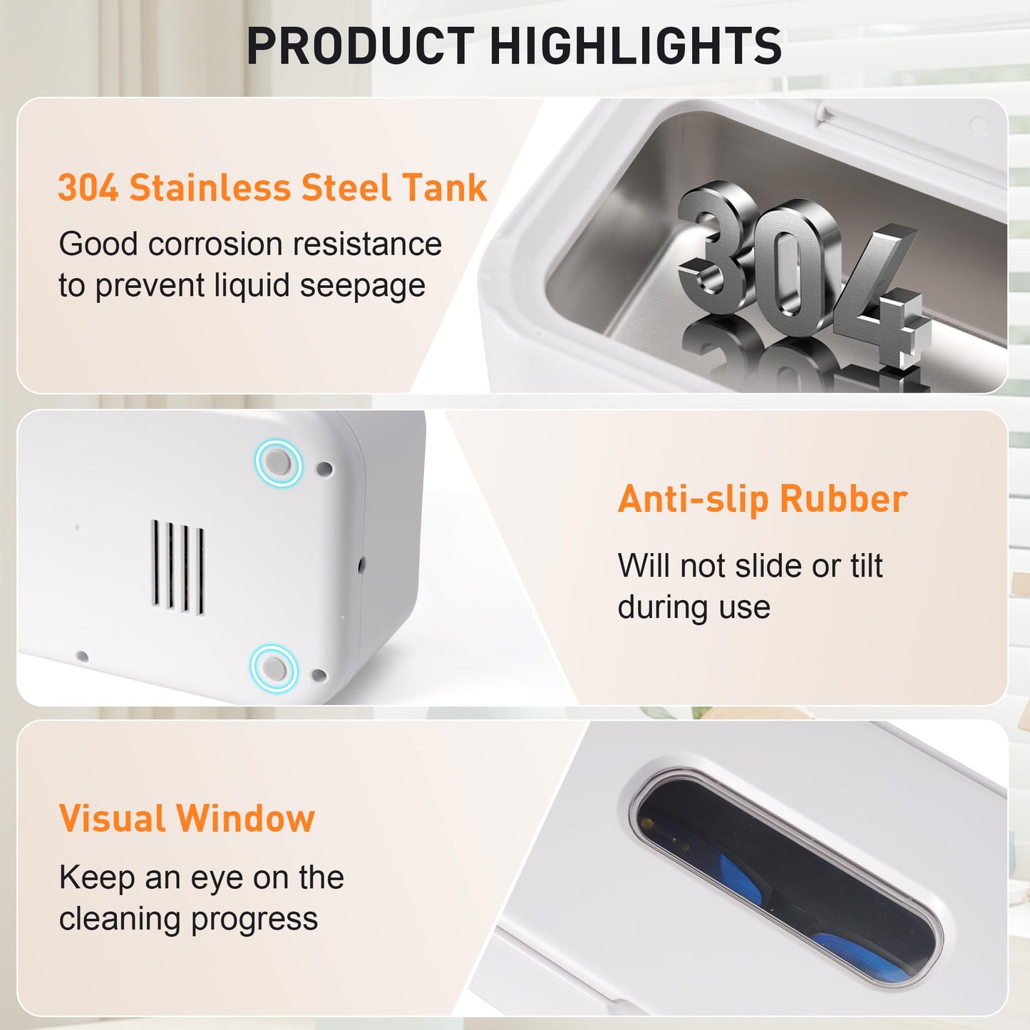 snawowo Ultrasonic Jewelry Cleaner Machine- 28oz/800ml 49KHz Professional Retainer Cleaner |5 Timers LED Display |304 Stainless Steel Tank for Jewelry, Dentures, Retainers, Glasses, Rings, Watch Strap