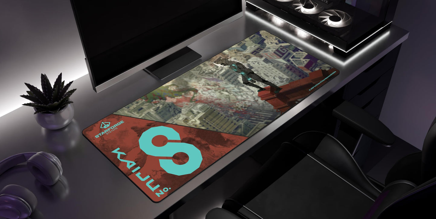 STARFORGE - Hyakkei 004 - Kaiju No. 8 Gaming Desk Mat – Large Extended Mouse & Keyboard Pad
