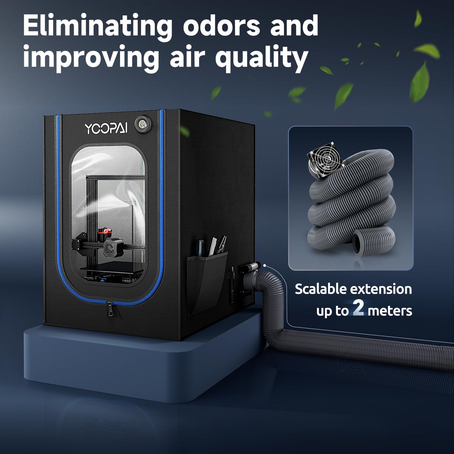 3D Printer Enclosure with Ventilation Kit, LED Light,Thermo-Hygrometer, Premium Fireproof Dustproof Tent Constant Temperature Protective Cover for Creality Ender 3 V3 SE/KE/Ender 3/3 Pro/3V2/3S1/Neo
