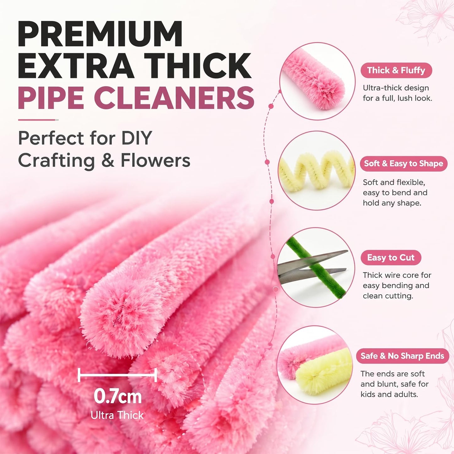 AlniuLefe Pipe Cleaner Flower Crafts Kit (Lily)