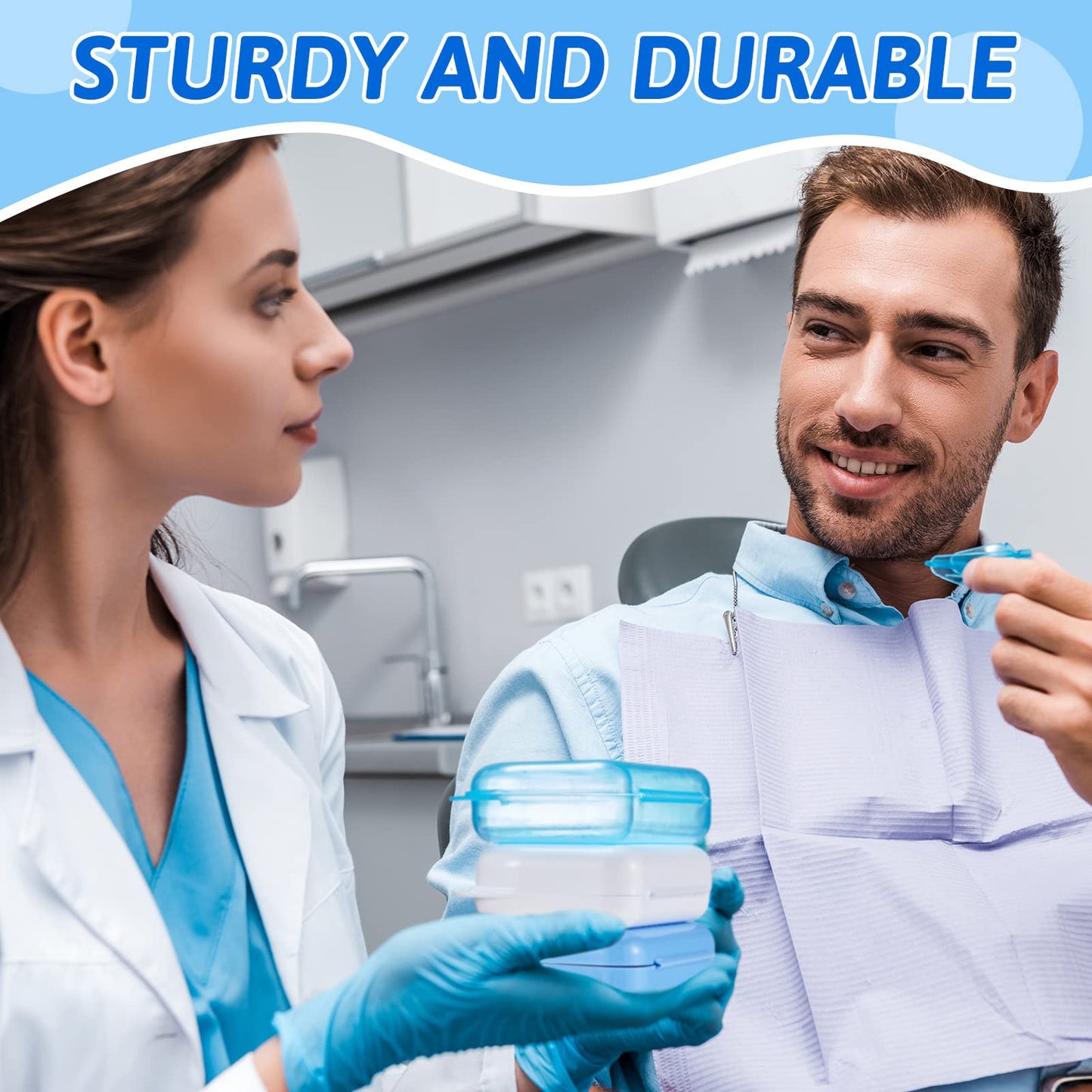 Sherr 120 Pcs Dental Retainer Case with Holes Denture Case 12 Colors Mouth Guard Case Muticolor Retainer Holder False Teeth Container Denture Holder Retainer Container Case for Travel Office Home