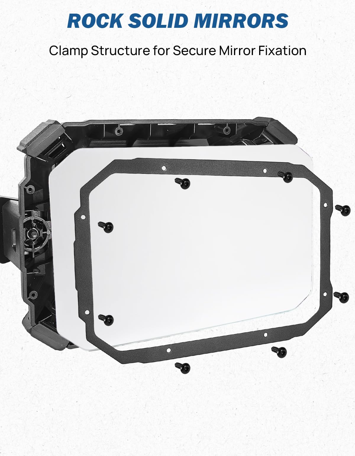 JOYTUTUS Mirrors Doors Off for 2018-2023 Wrangler JL/JLU & Gladiator JT (NOT FIT 2024 2025 Wrangler & Gladiator JT), Adjustable Anti-Vibration Design with Universal Ball Adapter for Phone Mounts