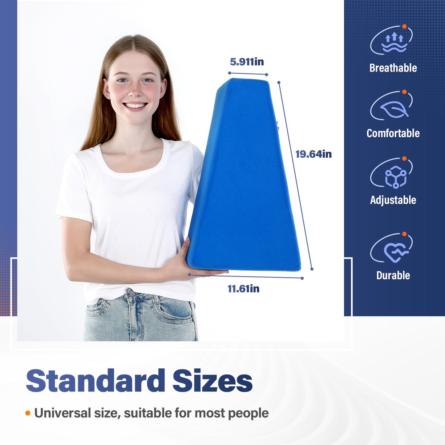 Eizome Hip Abduction Pillow- Pillow for Hip Replacement Surgery for Leg Support and Prevention of Dislocation - Suitable for The Elderly, Disabled, and postoperative Patients