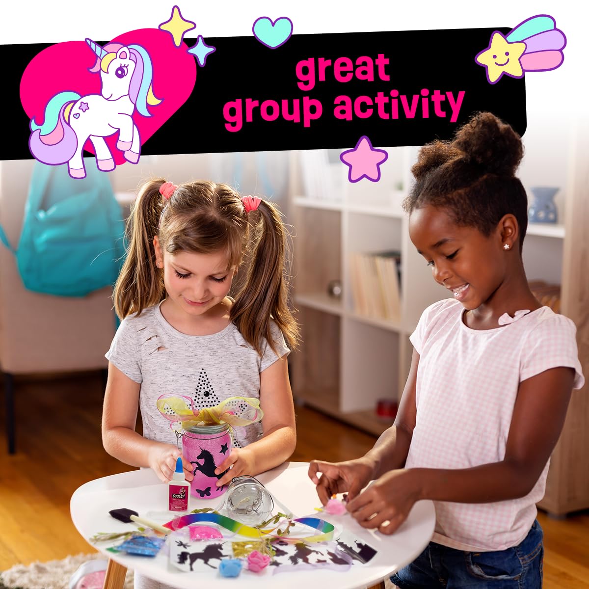WOOODLIFY Fairy Lantern Craft Kit - Gift for Kids Girls - Jar Night Light DIY Garden Decor Art Project, Creative Activities for Birthday Party and School