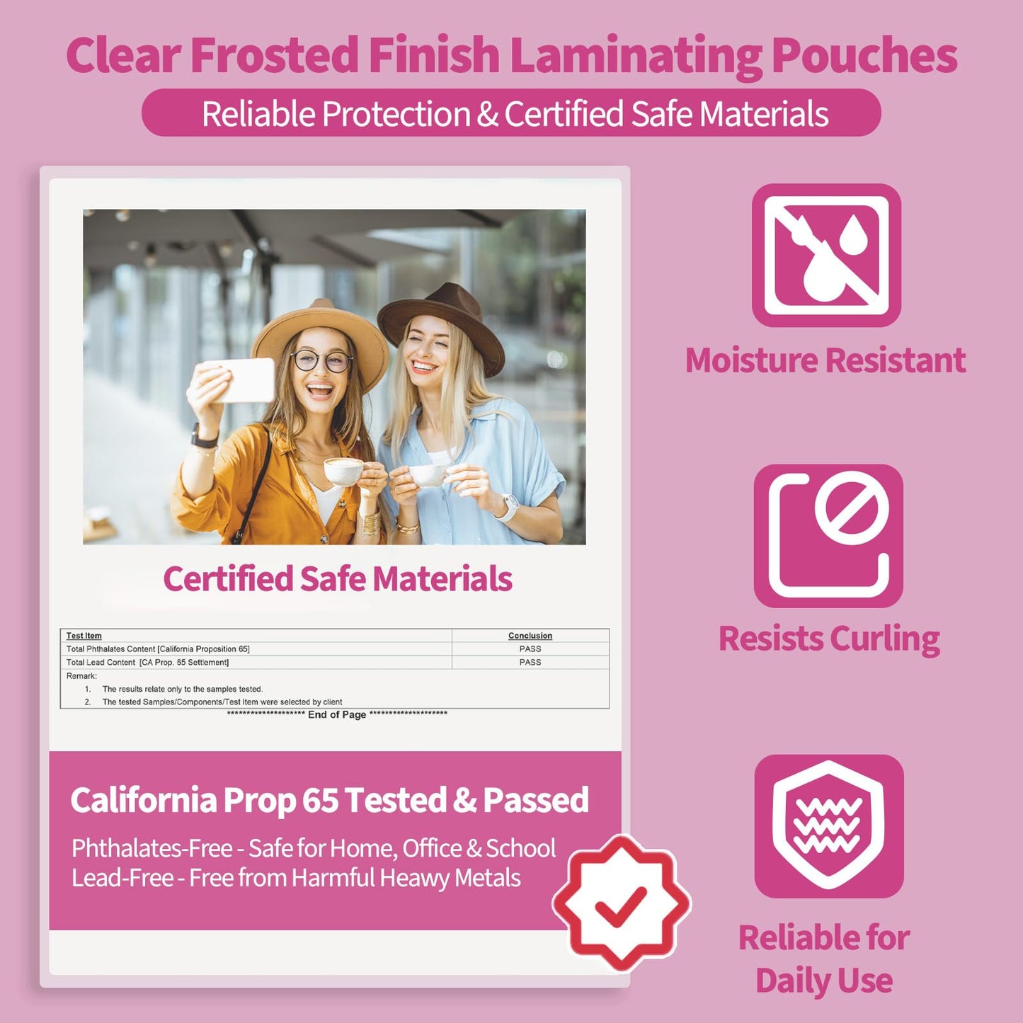 Binditek 100 Pack 7 Mil Thermal Laminating Pouches, 9x11.5 Inches Laminating Sheets, for Letter Size, Ultra Clear, Glossy, Hold 8.5x11 Inches, Heat Seal, School Office Supplies