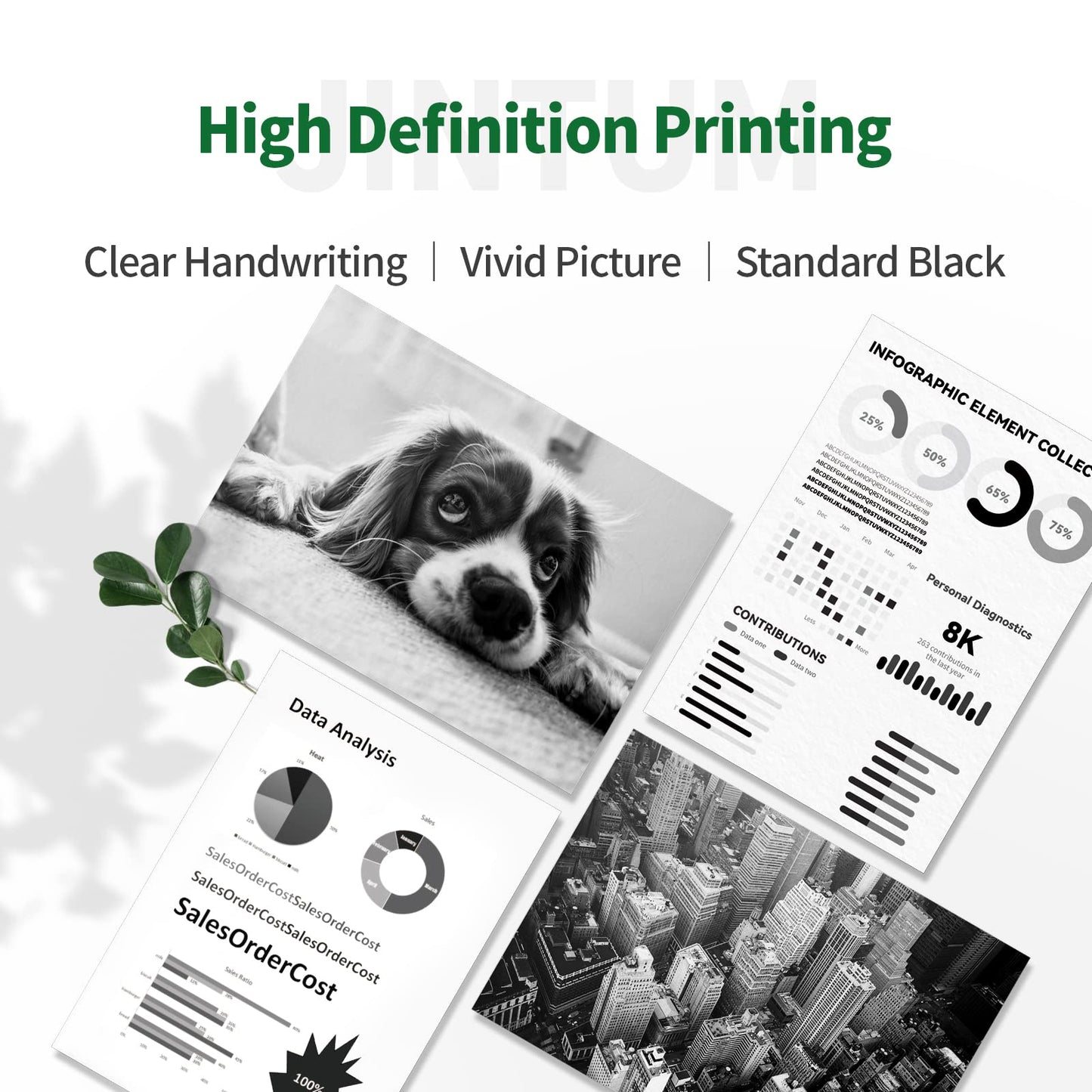 JINTUM TN760 Compatible Toner Cartridge Replacement for Brother TN-760 TN730 TN-730 High Yield for MFC-l2710DW HL-L2390DW MFC-l2690DW MFC-l2717DW DCP-L2550DW MFC-L2750DW HL-L2395DW (4 Black)
