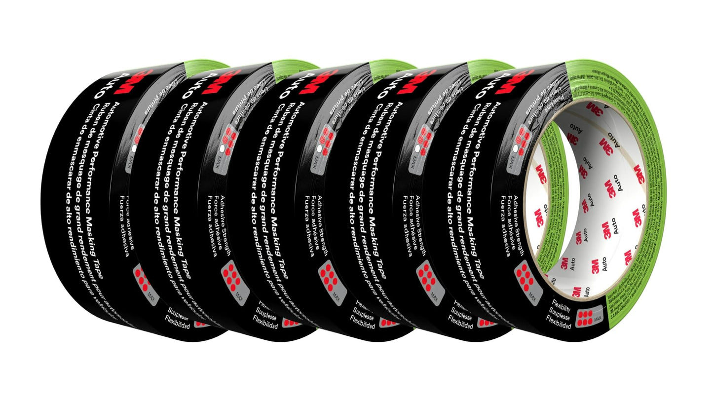 3M 03433 36 mm x 32 m Automotive Performance Masking Tape, 5 Pack