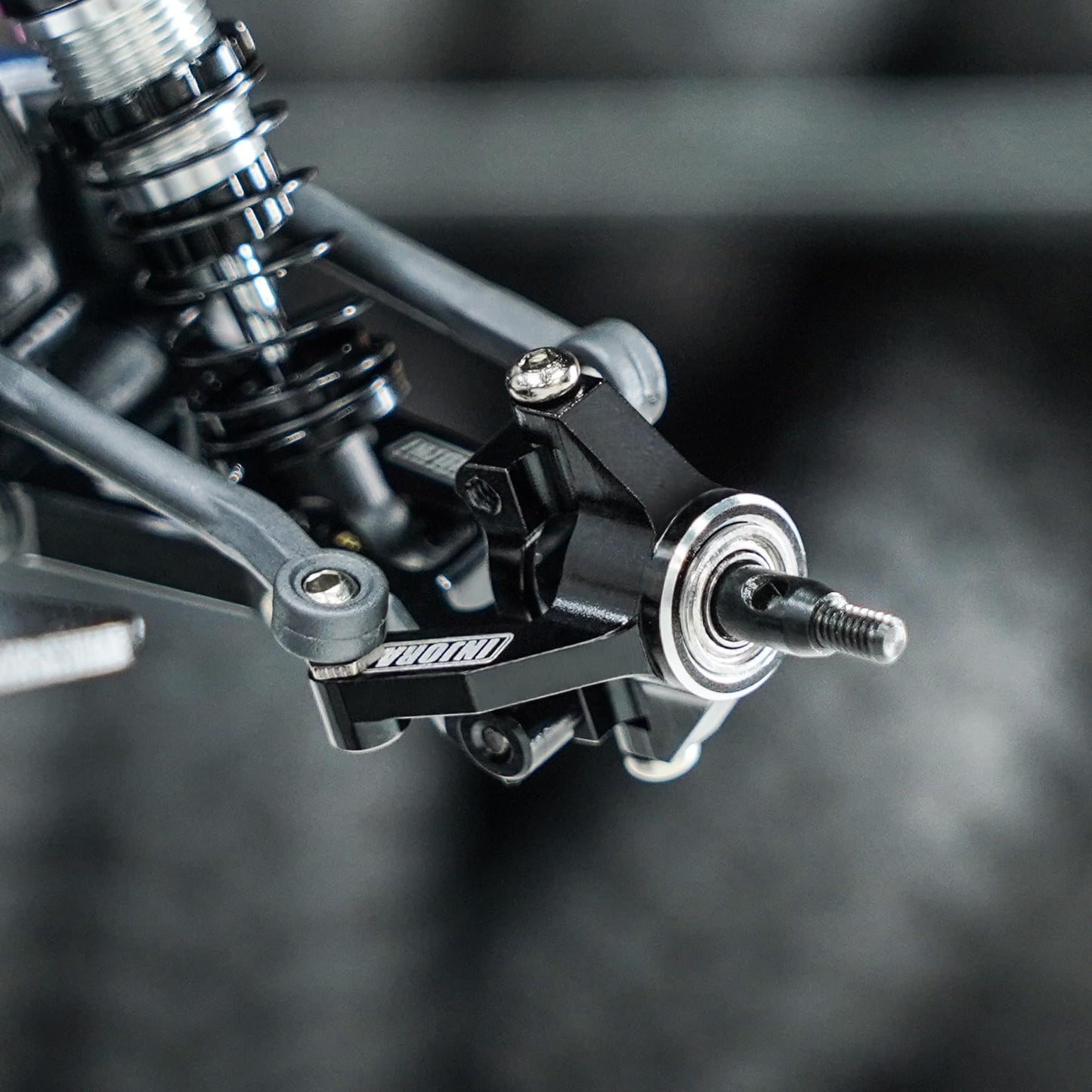 INJORA Aluminum Front Steering Knuckles, Caster Blocks C Hubs and Rear Hubs for 1/24 Buggy Losi Micro-B Upgrade