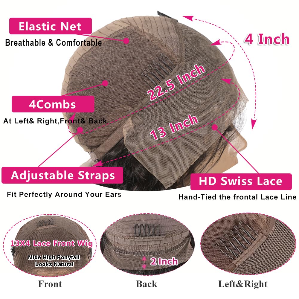 ZHUO JIA 13x4 Highlight Ombre Deep wave Lace Front Wigs Human Hair for Black Women P4/27 Colored HD Transparent Honey Blonde Curly Lace Frontal Wigs Pre Plucked 180 Density with Baby Hair 28inch