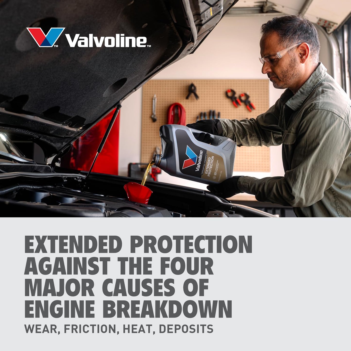 Valvoline Extended Protection Full Synthetic Motor Oil SAE 0W-20 1 QT, Case of 6