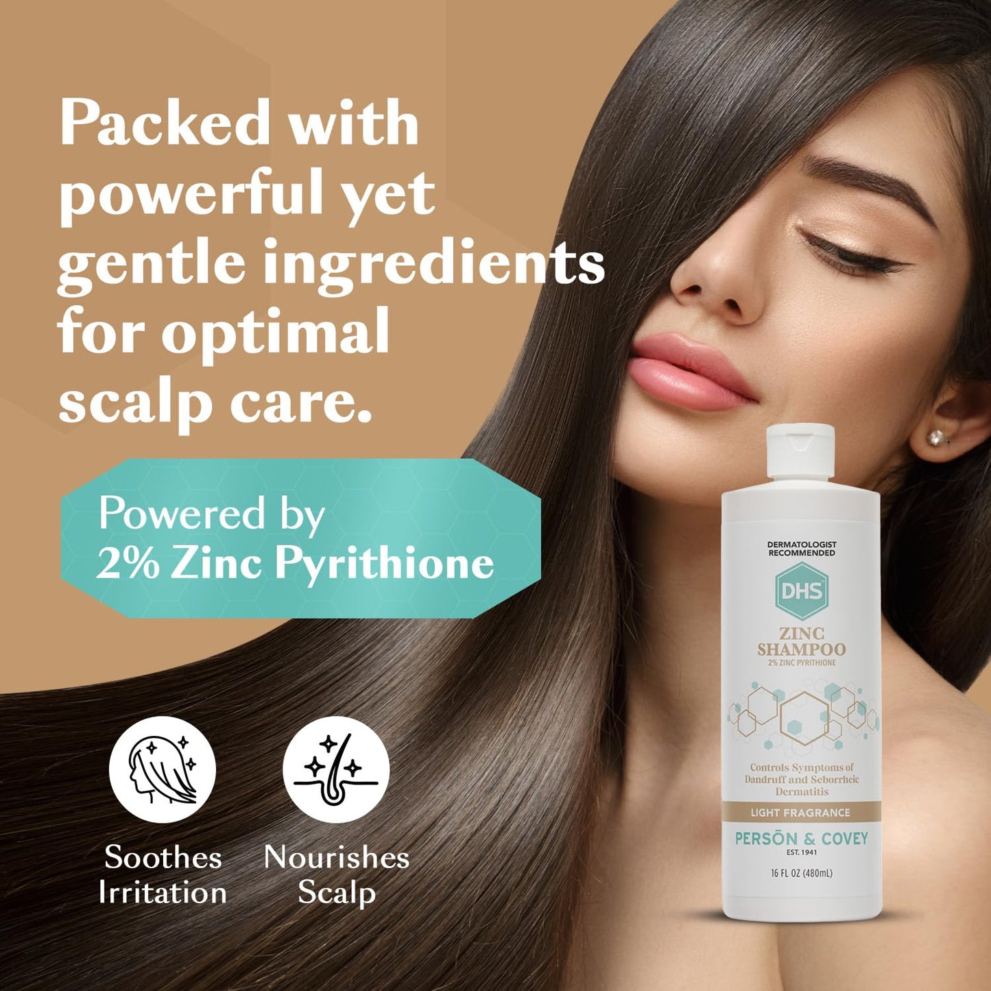 DHS Zinc Shampoo, 16 Oz (Pack of 2)