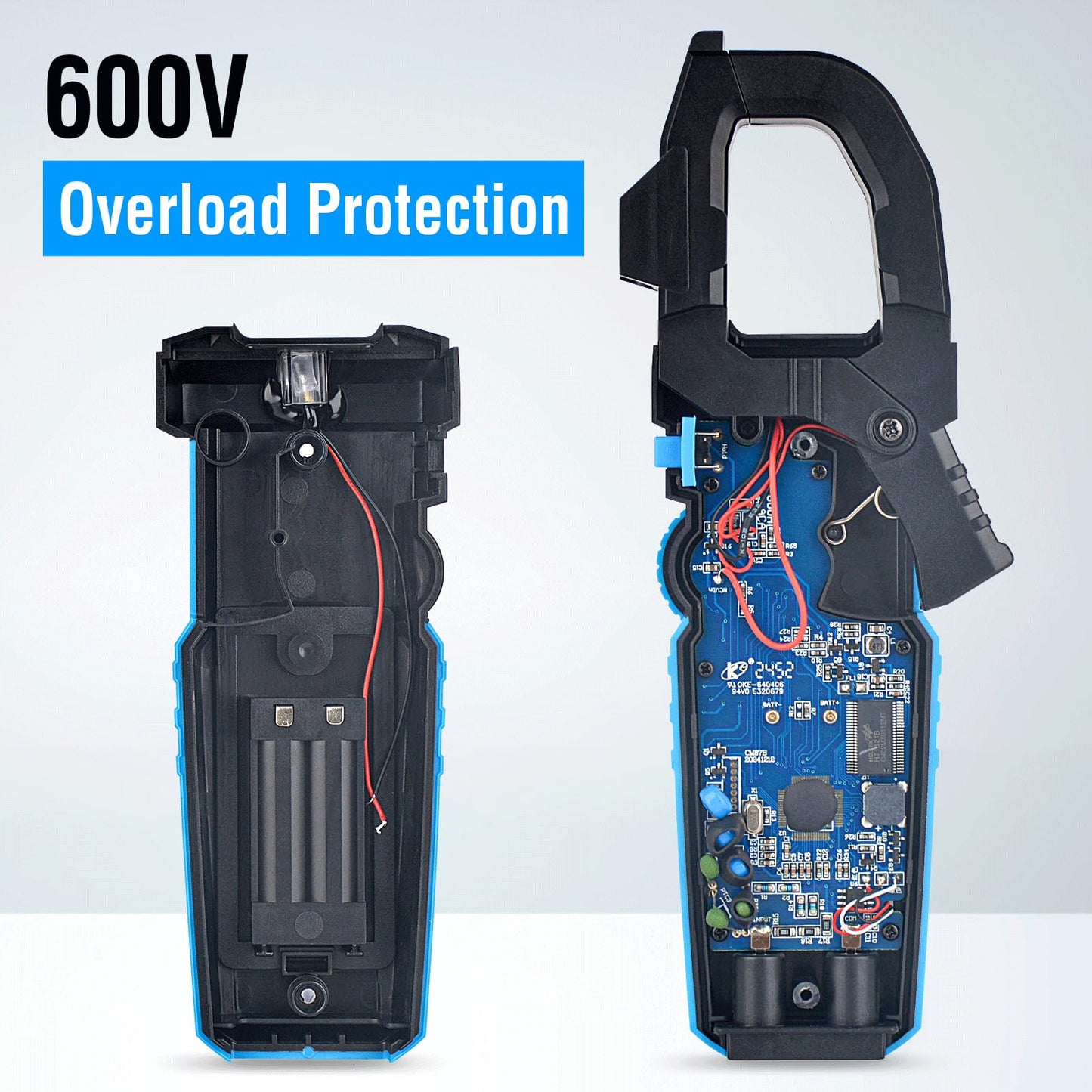 Inrush Digital Clamp Meter Multimeter - TEMIRUP T-RMS 6000 Counts 1000A Amp Voltage Tester with VFD, LOZ, Measures NCV, AC/DC Voltage Current, Continuity Capacitance Frequency Resistance, Temperature