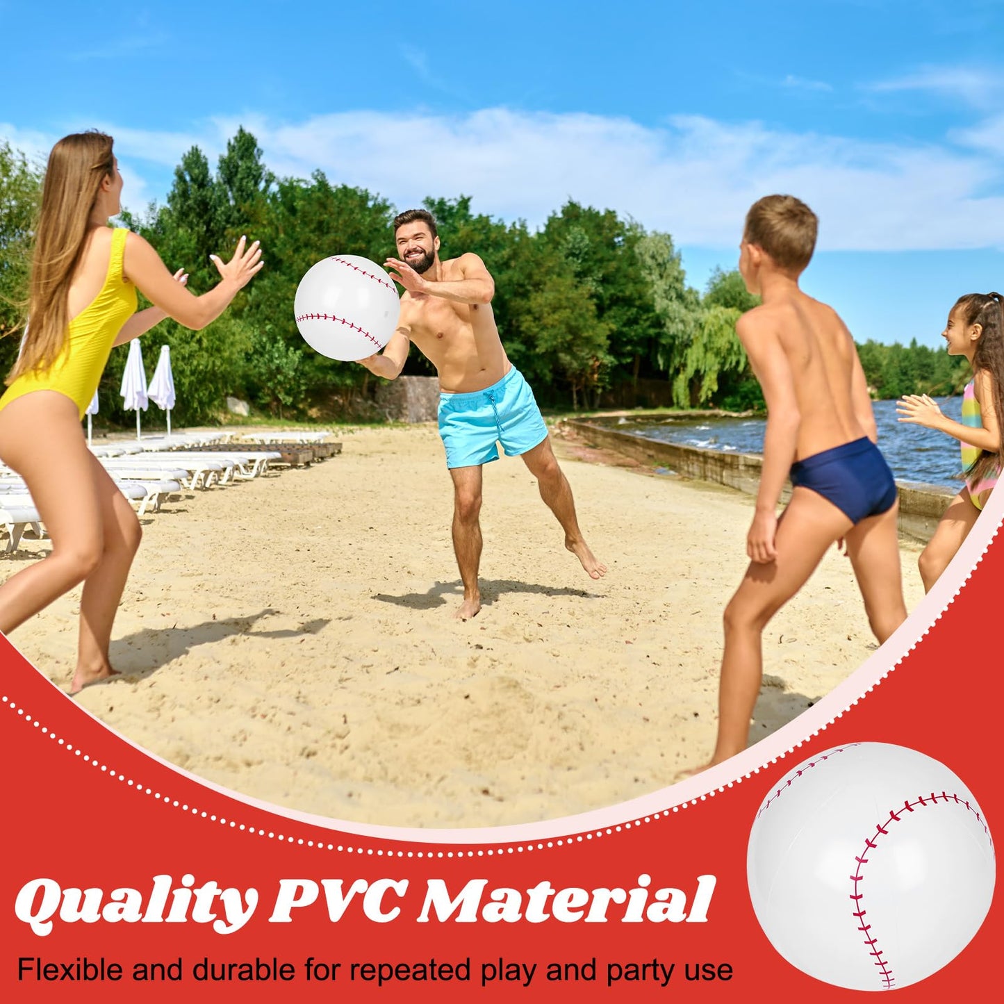 Mototo 30 PCS Beach Balls (Baseball)