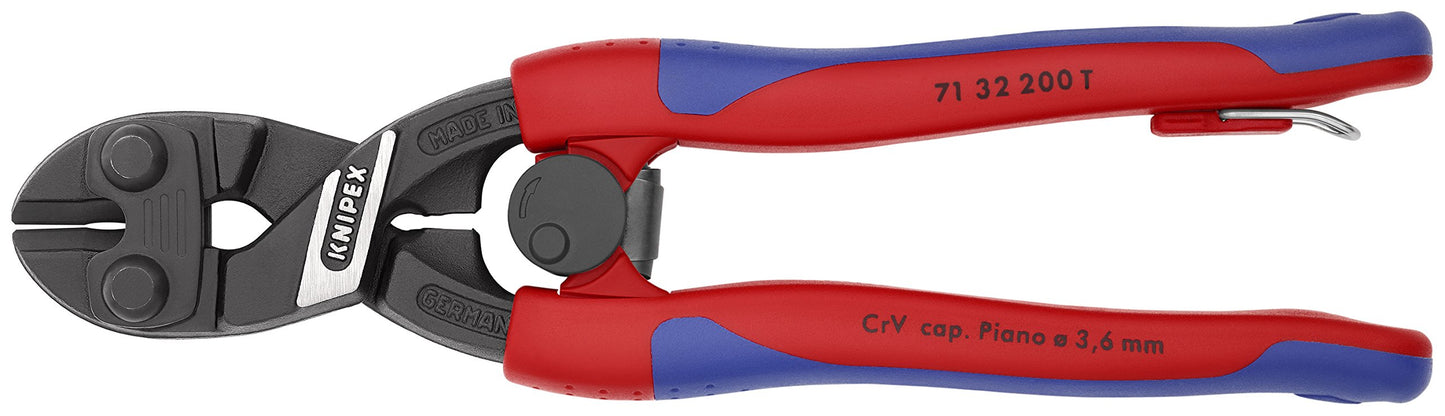 KNIPEX High Leverage Compact Bolt Cut Notched Blade Tether Att