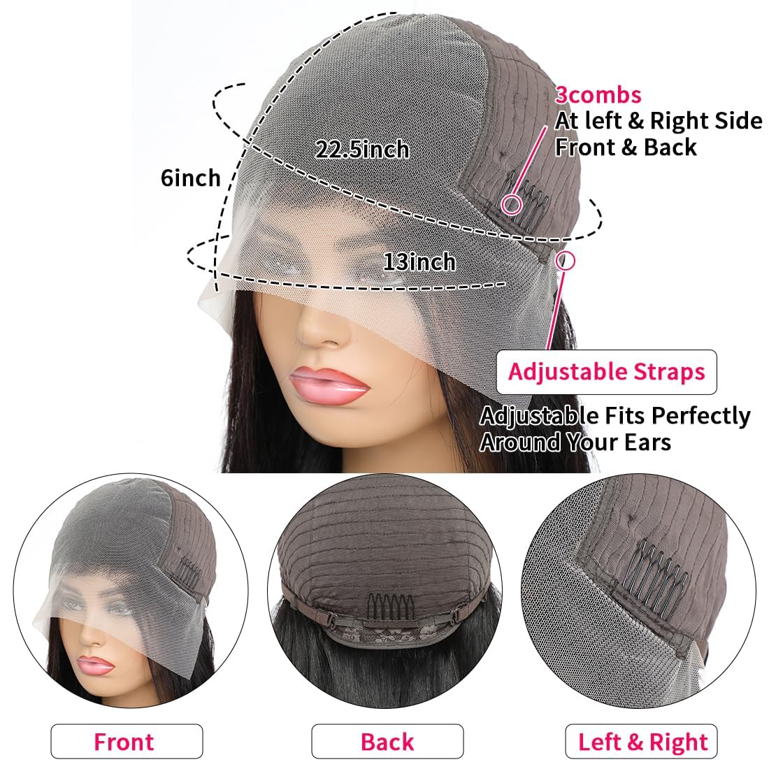 13x6 Deep Wave Lace Front Wigs Human Hair Wigs for Women Deep Curly Lace Front Wig Human Hair HD Lace Frontal Wigs Human Hair Pre Plucked with Baby Hair (30 Inch)