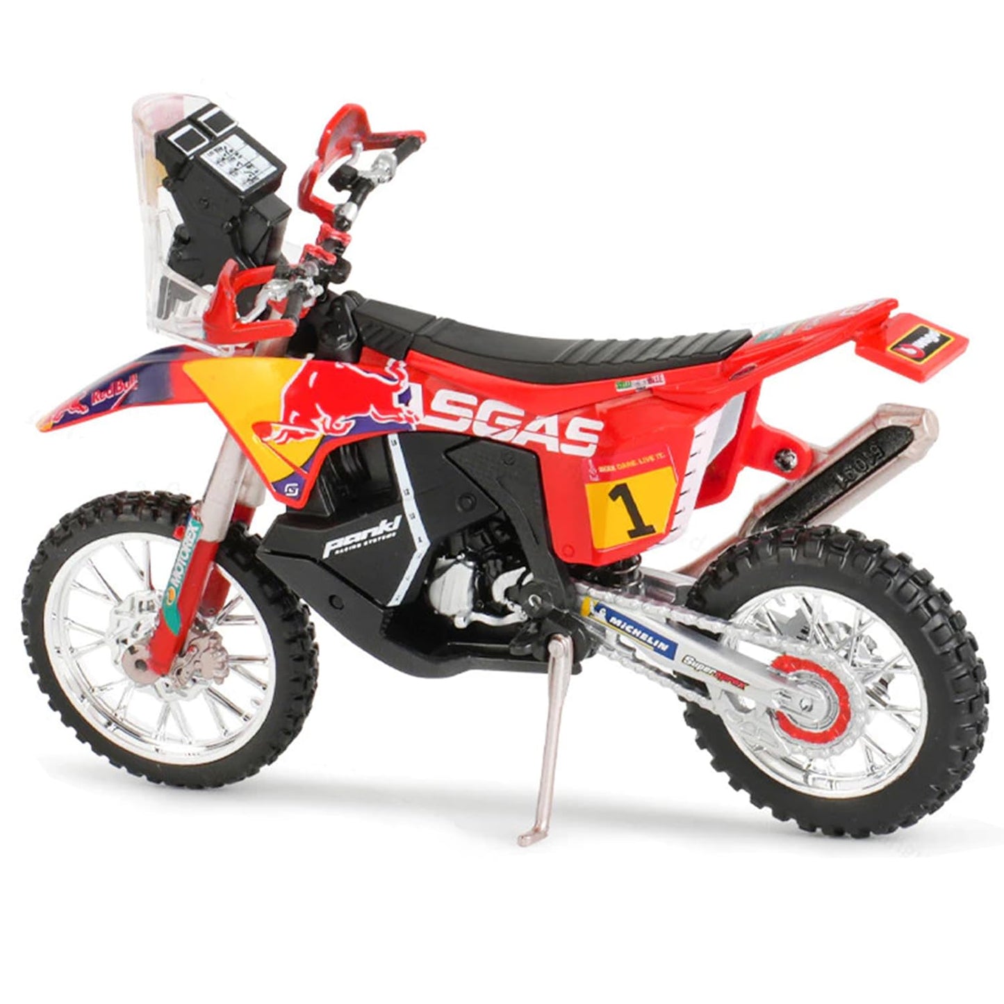 RACE MODEL 1/18 Scale - GASGAS RX540F Rally Dakar Motorcycle Moto - #1 Daniel Sanders