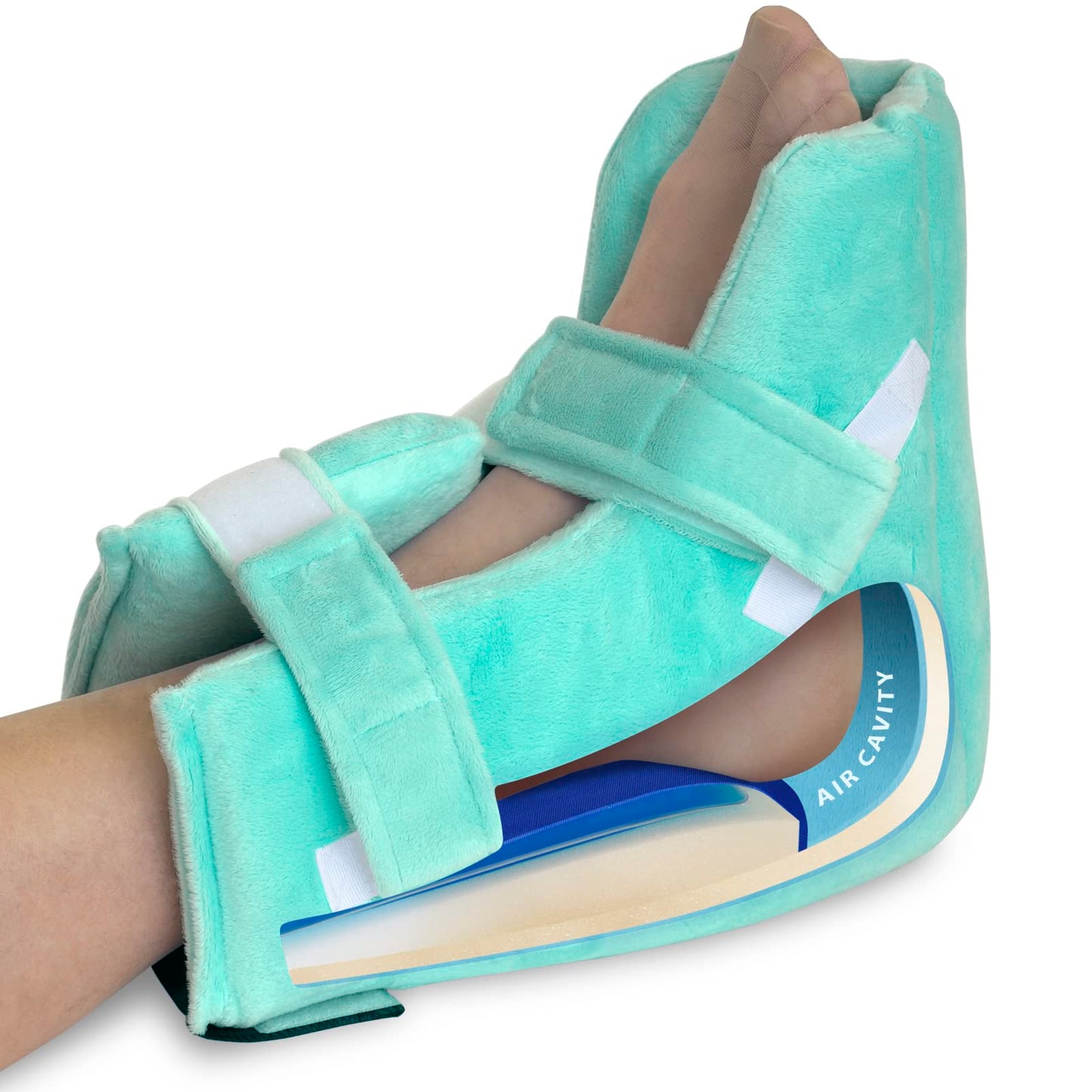 NYOrtho Heel Protectors For Pressure Sores - Soft Fabric Heel Protector - Heel Offloading Boot With Cooling Gel Pack - Ankle Pillow For Ulcers - Made in USA