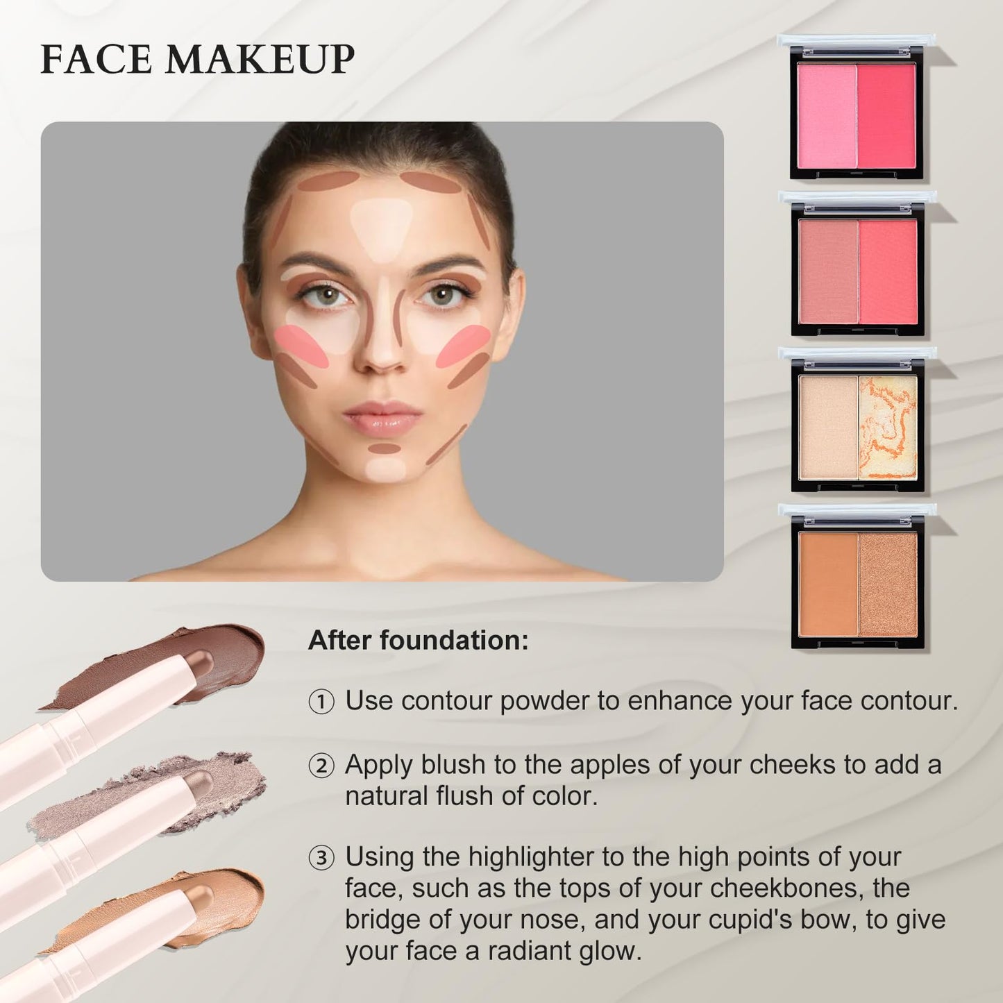 Color Nymph Professional Makeup Kits For Girls, Teenage Girls Makeup Kit with Storage Case Make Up Kit For Women Cosmetics Full Kit, Individual Packing Eyeshadow Blush Lipstick Mascara etc -Gold