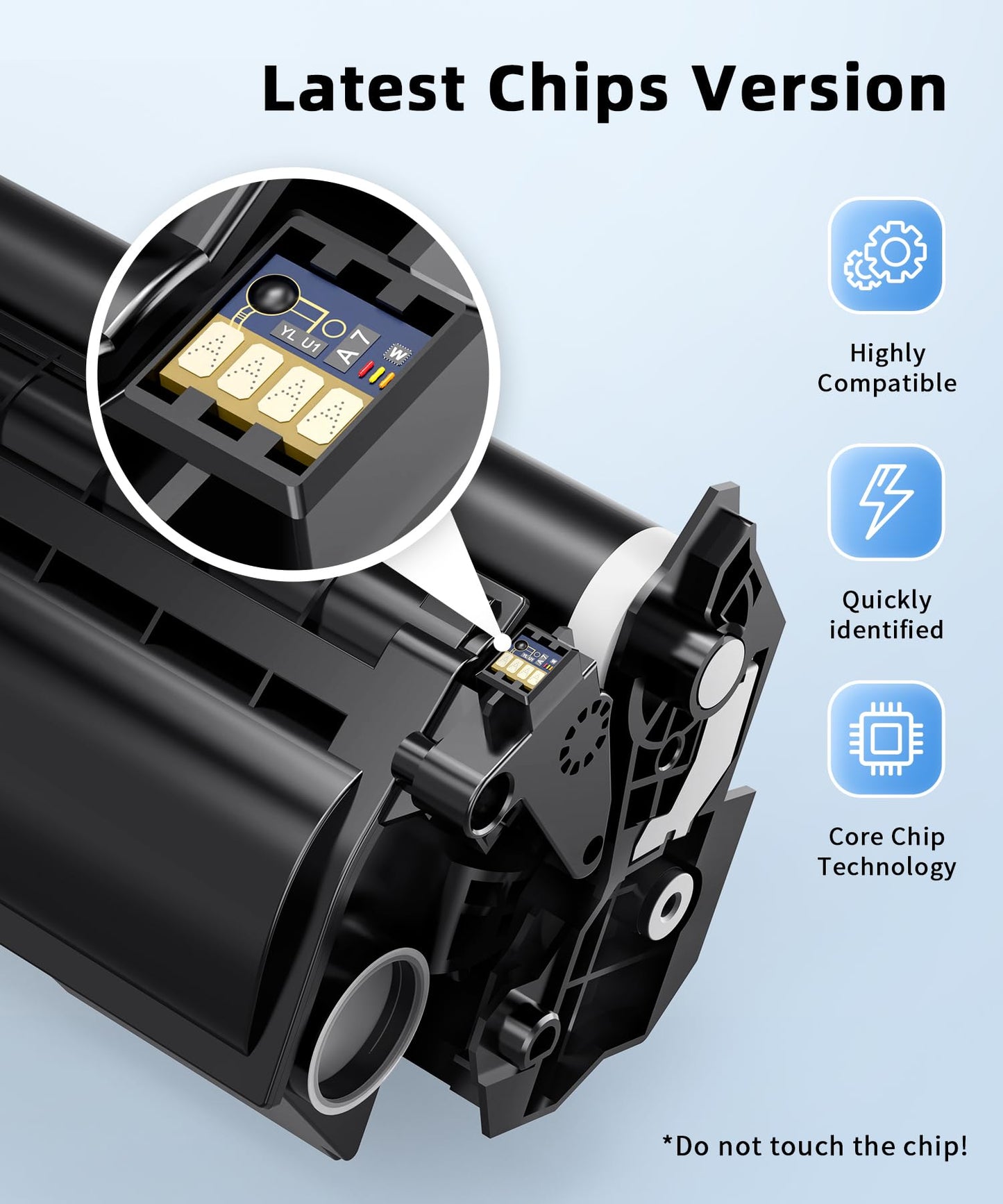 138A with Chip Compatible Black Toner Cartridges Cartridge Replacement for HP 138 A Use with Pro 3001dw 3001fdw MFP 3101fdw Series Printer High Yield(2-Pack)
