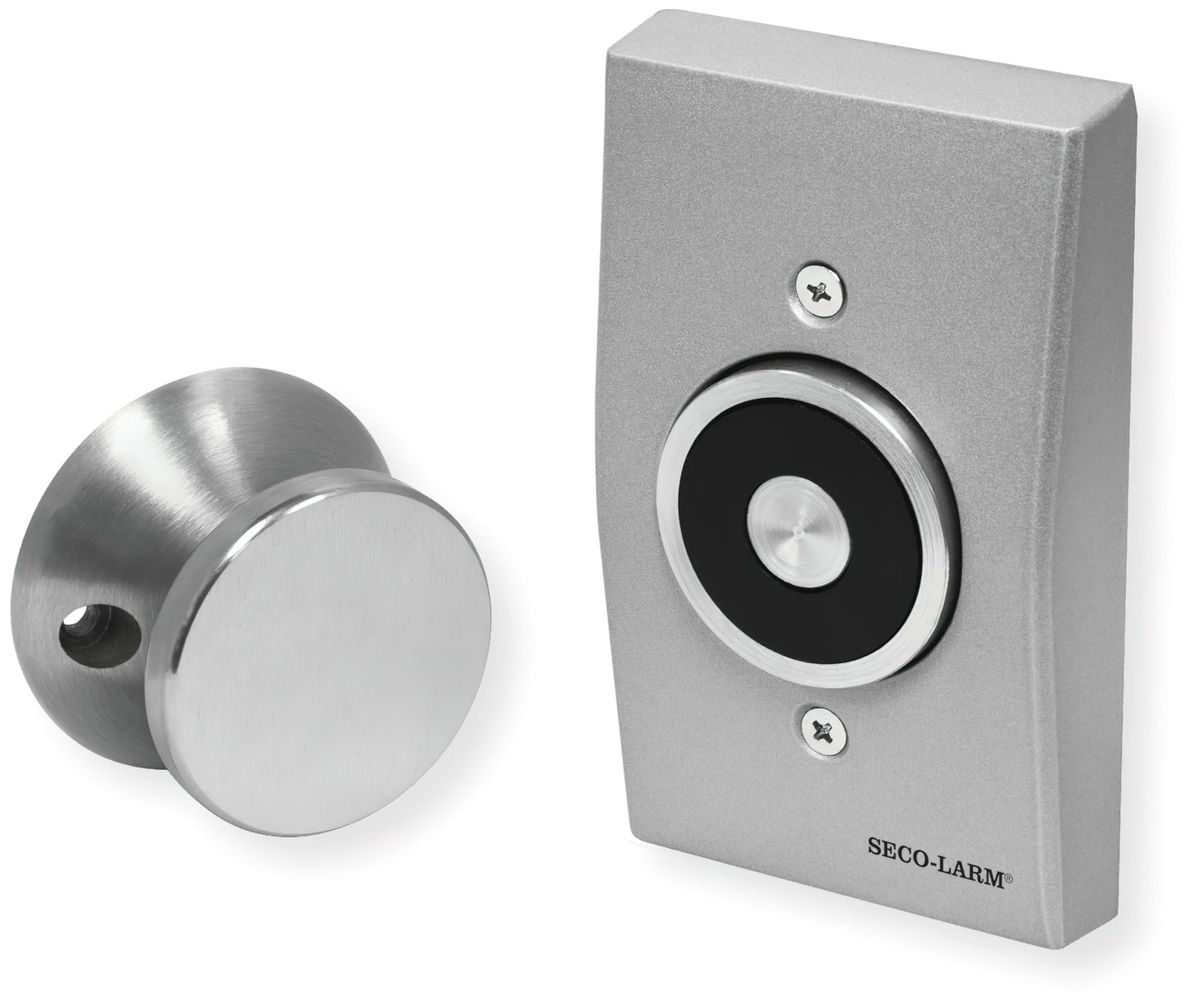 Seco-Larm DH-171SQ Flush-Mount Magnetic Door Holder; Holding force 33-lb (15kg); Hard Wired Electric Operation